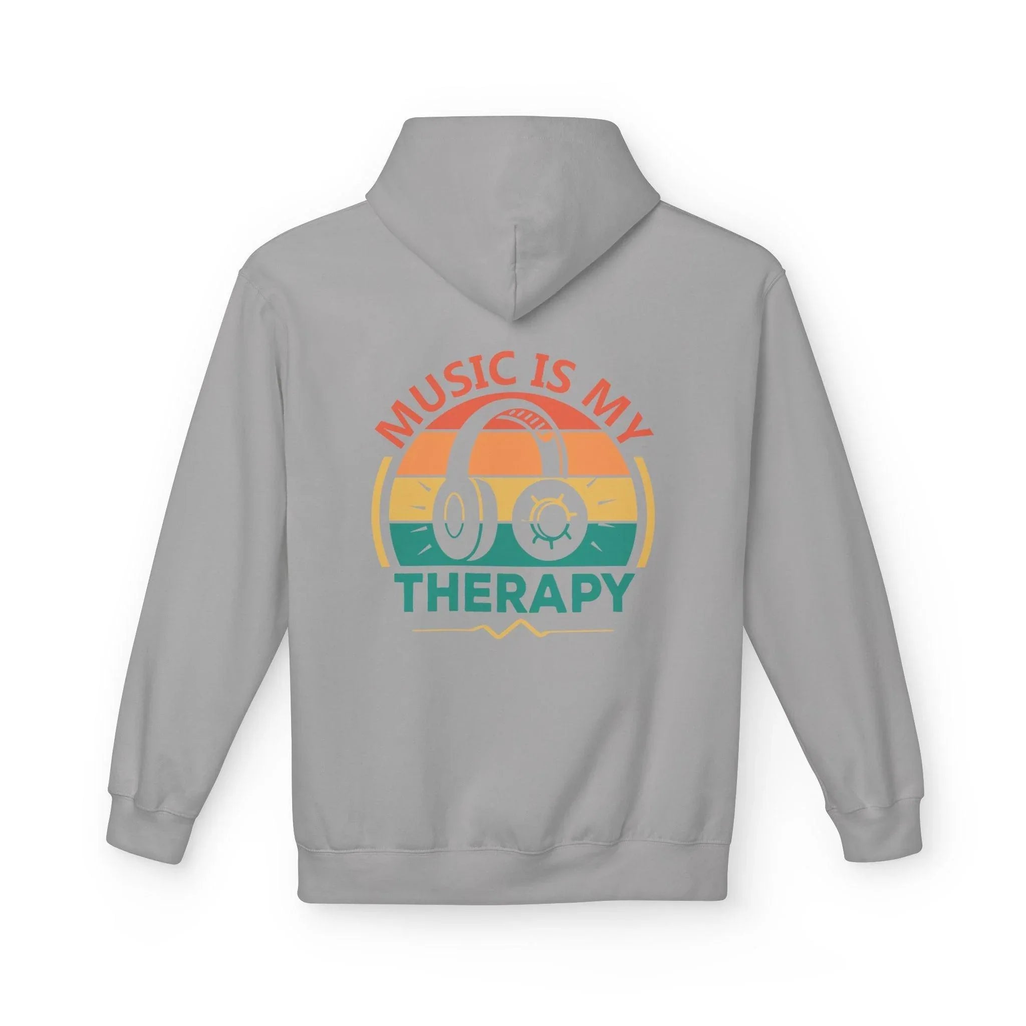 Cozy "Music Is My Therapy" Fleece Hoodie for Ultimate Comfort and Style