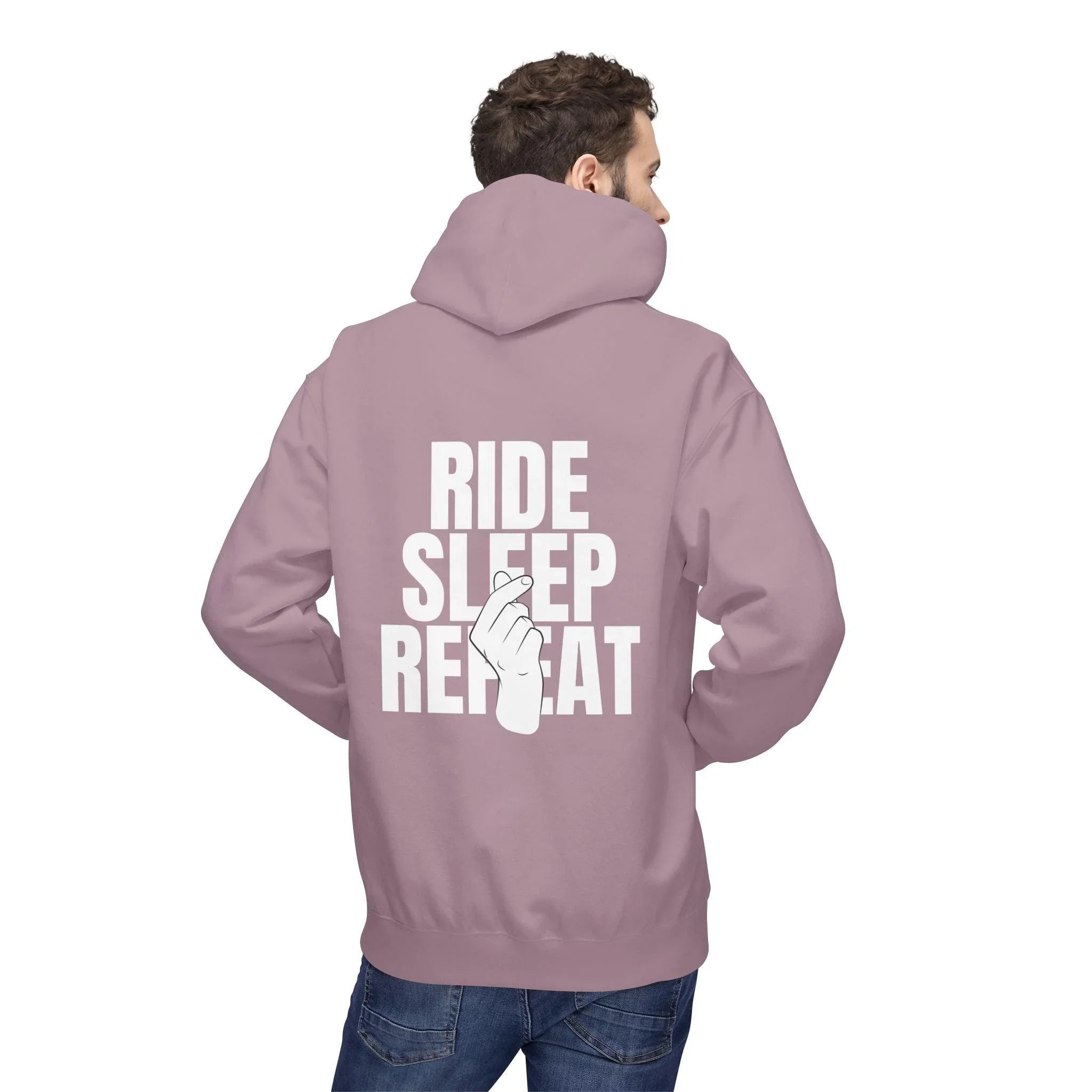 Cozy Comfort "Ride, Sleep, Repeat" Fleece Hoodie