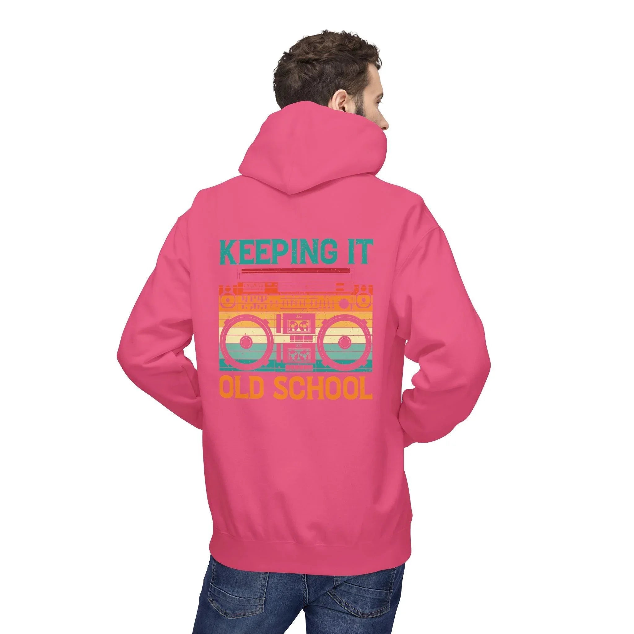 Ultimate Comfort Premium Old School Boombox Fleece Hoodie