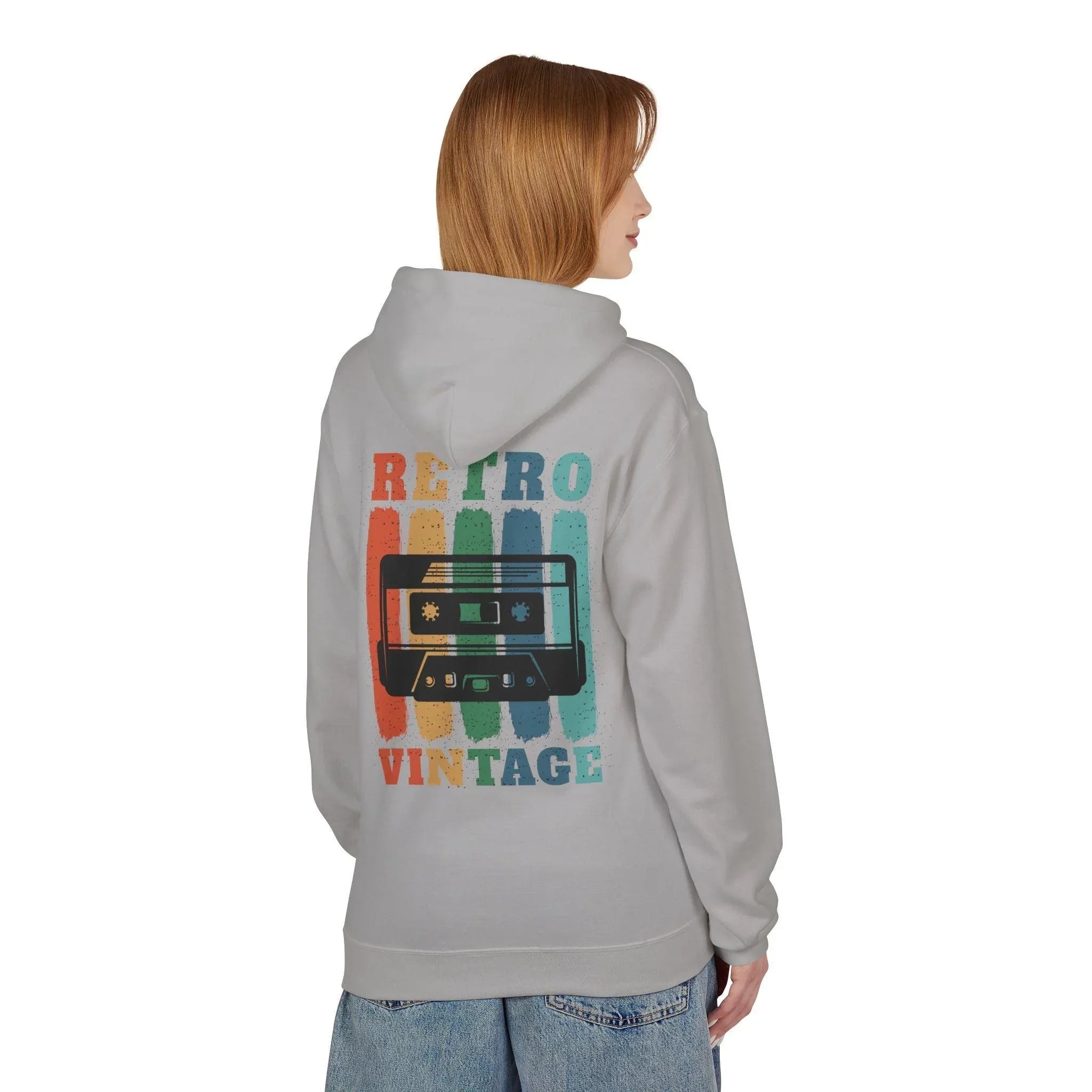 Cozy Retro Vibes: Premium Vintage Cassette Fleece Hoodie
