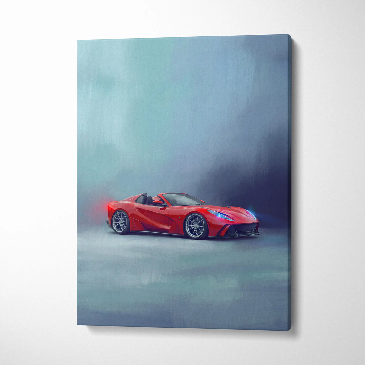 Ferrari 812 GTS Inspired Canvas Art - Premium Automotive Wall Decor