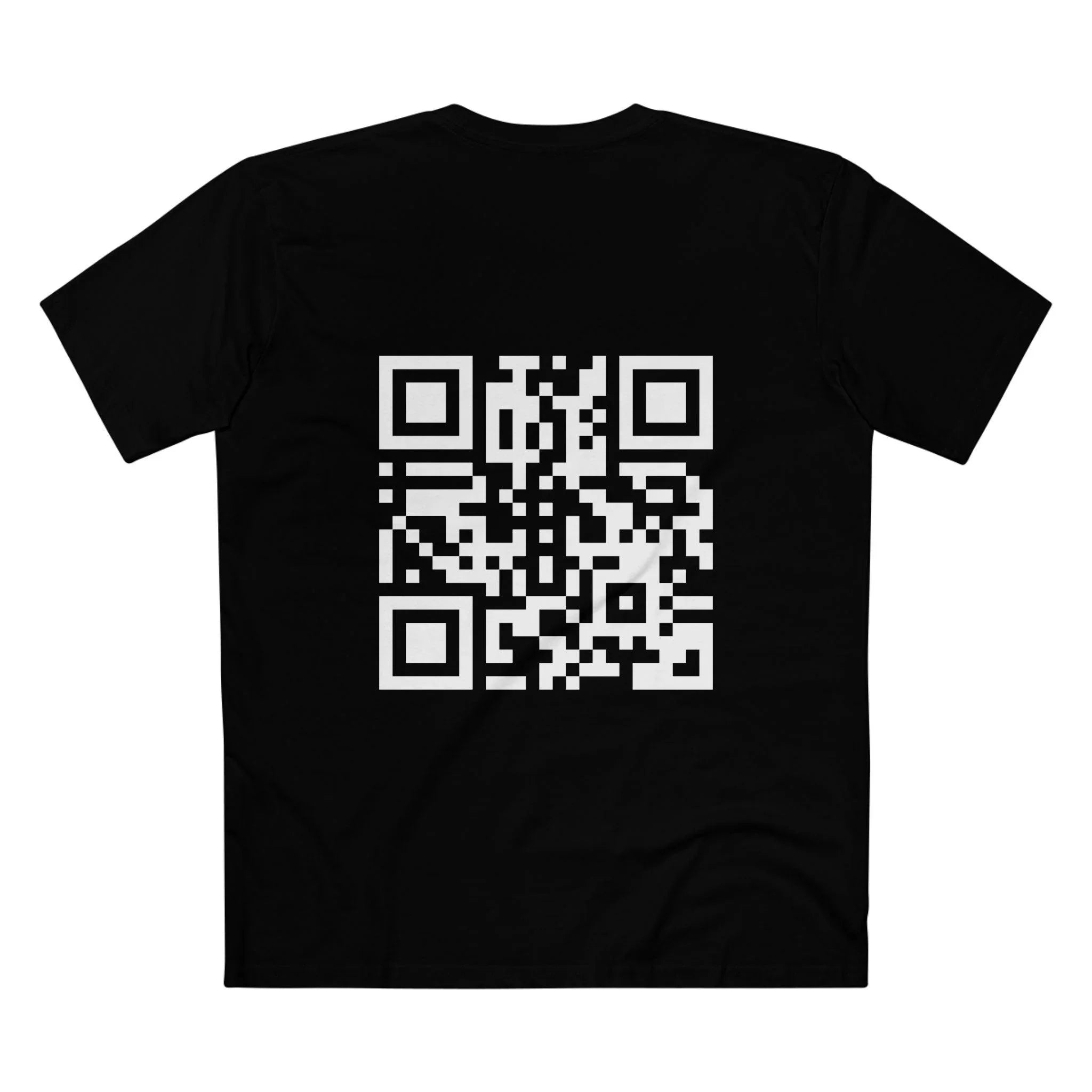 Throttle Designs Rickroll QR Code Tee for Motorcycle & Car Lovers