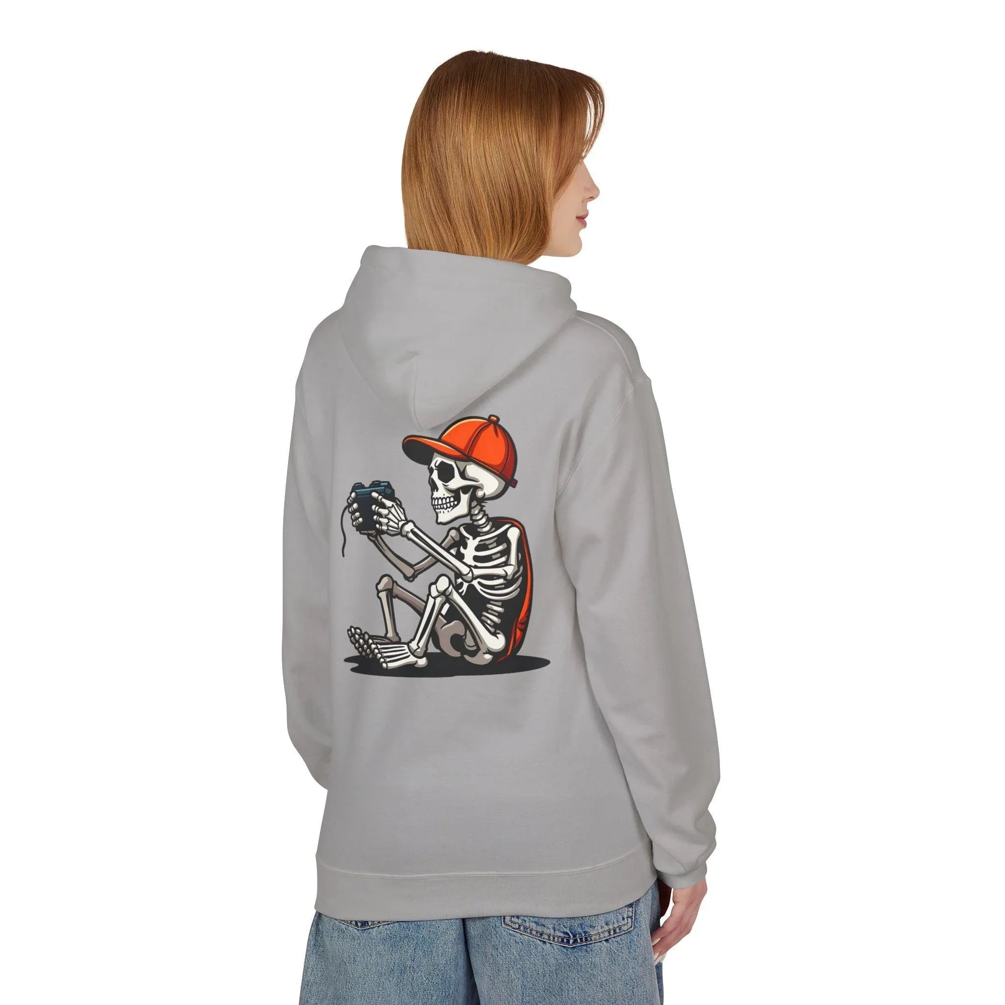 Ultimate Skeleton Gamer Fleece Pullover Hoodie for Comfort and Style