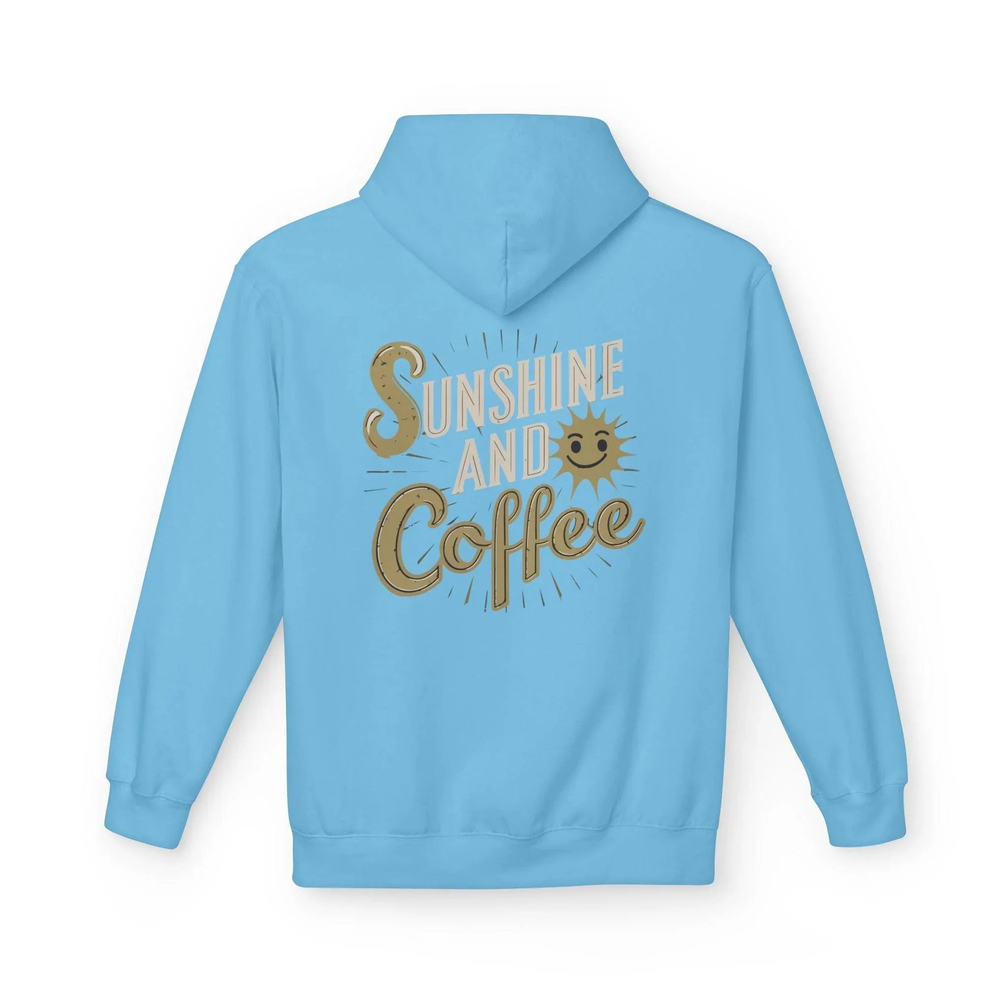 Cozy Sunshine & Coffee Fleece Pullover Hoodie