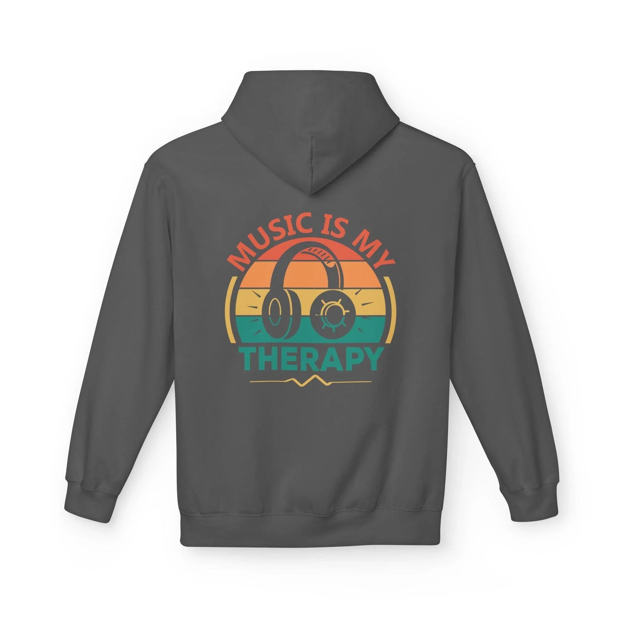 Cozy "Music Is My Therapy" Fleece Hoodie for Ultimate Comfort and Style