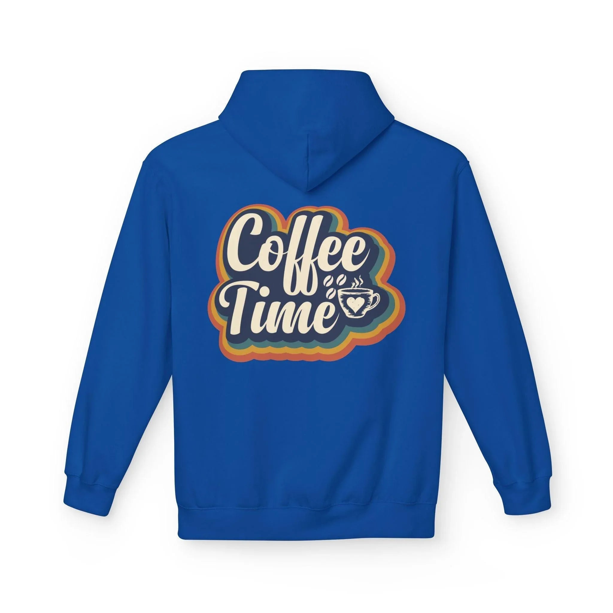Cozy 'Coffee Time' Fleece Hoodie for Trendy Style and Comfort