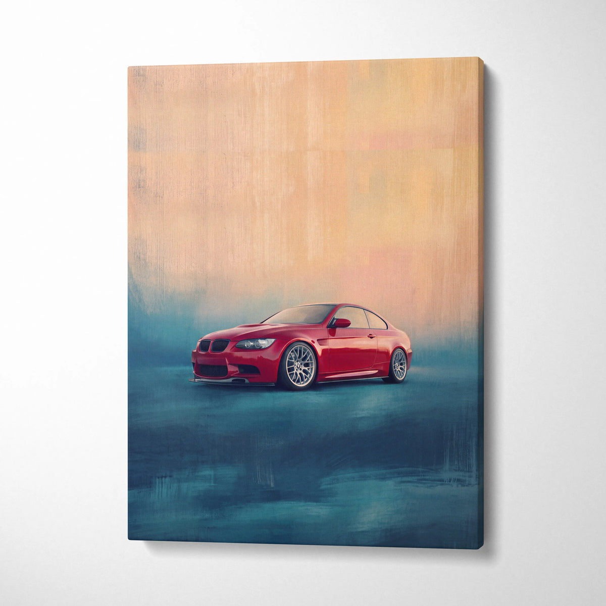 BMW M3 Inspired Automotive Wall Art, High Performance German Coupe Canvas Print