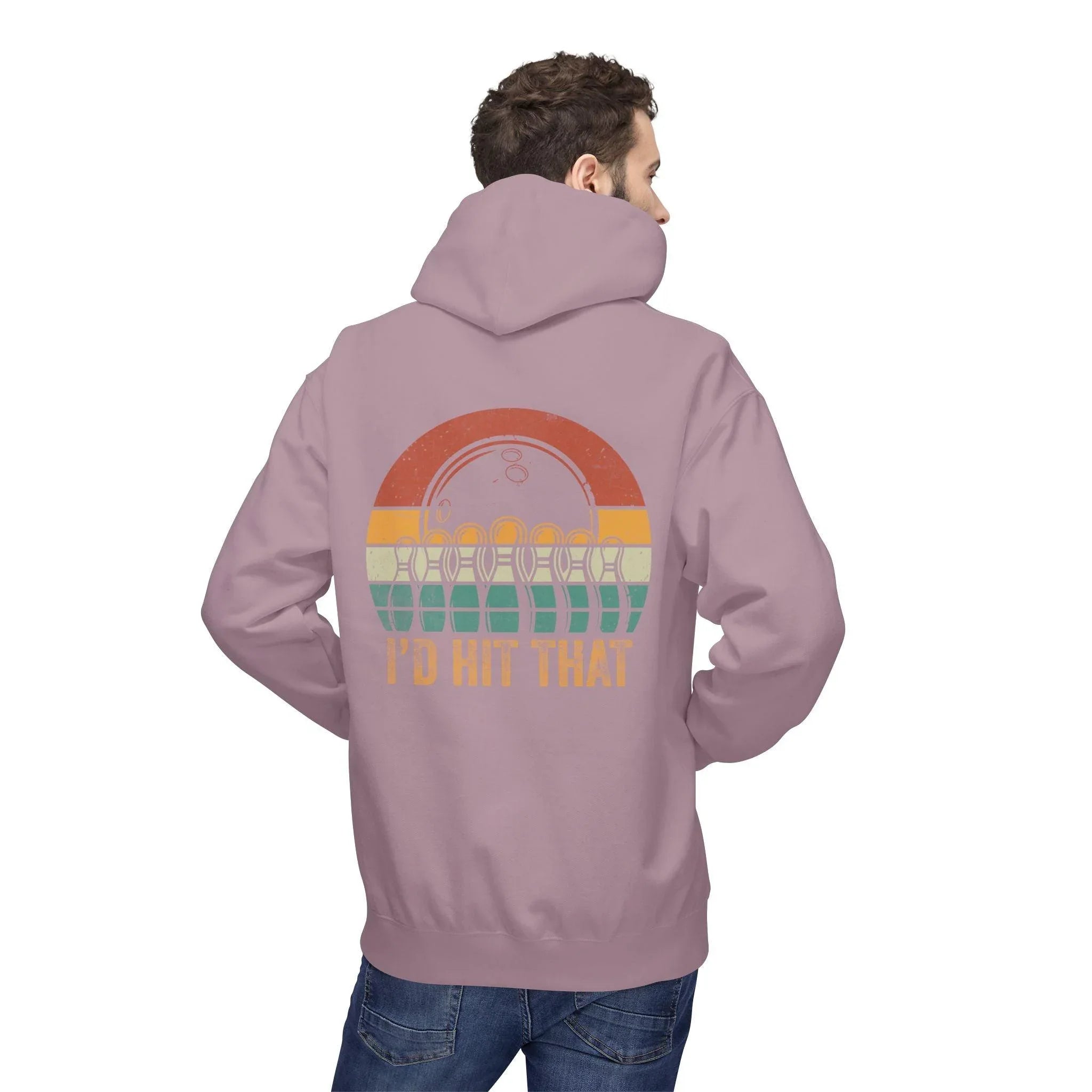 "I'd Hit That" Retro Bowling Cozy Fleece Hoodie for Ultimate Comfort