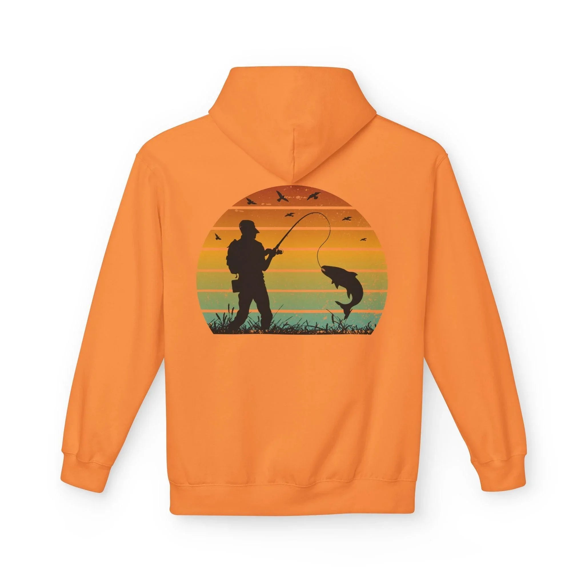 Ultimate Retro Fishing Fleece Hoodie for Comfort and Style