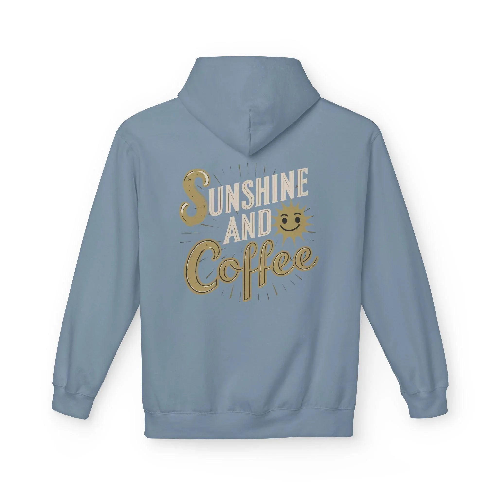 Cozy Sunshine & Coffee Fleece Pullover Hoodie