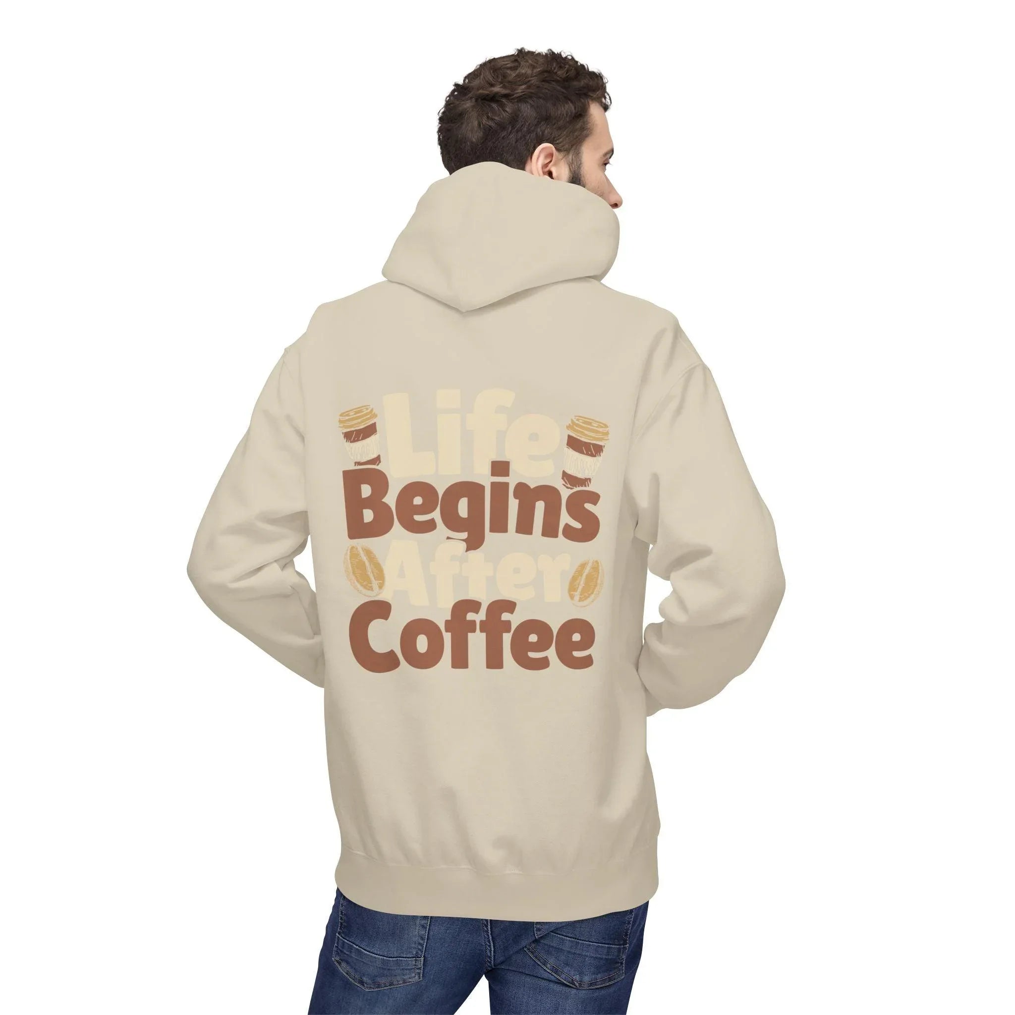 Cozy Life Begins After Coffee Fleece Pullover Hoodie