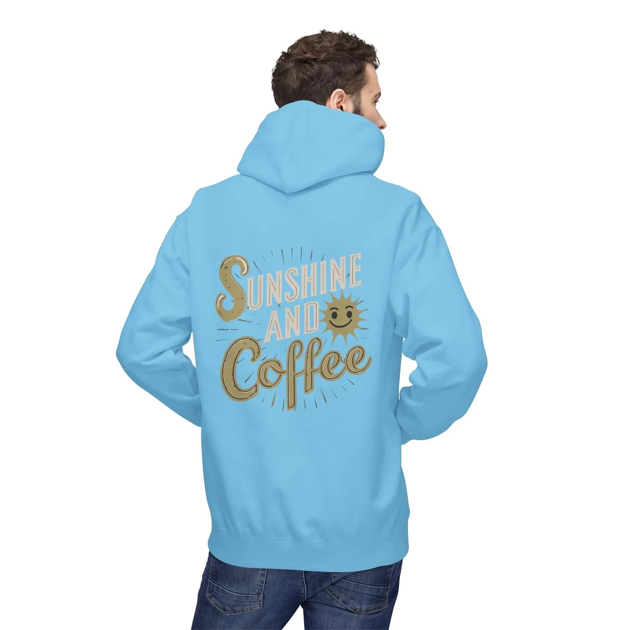 Cozy Sunshine & Coffee Fleece Pullover Hoodie
