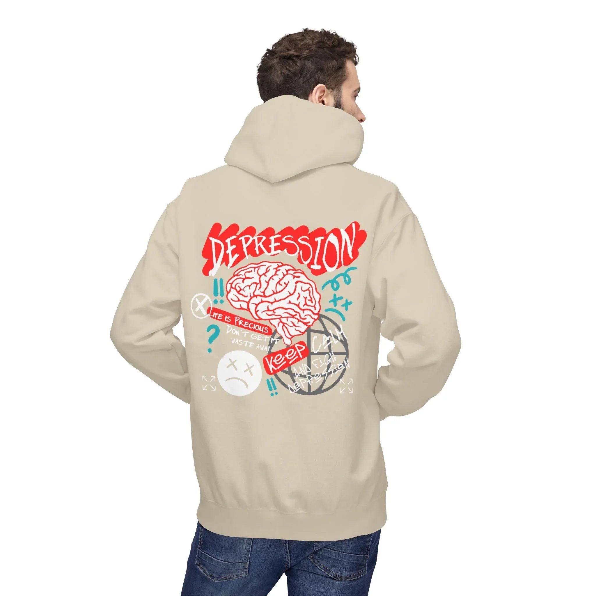 Empower Your Style: Fight Depression Fleece Hoodie for Ultimate Comfort