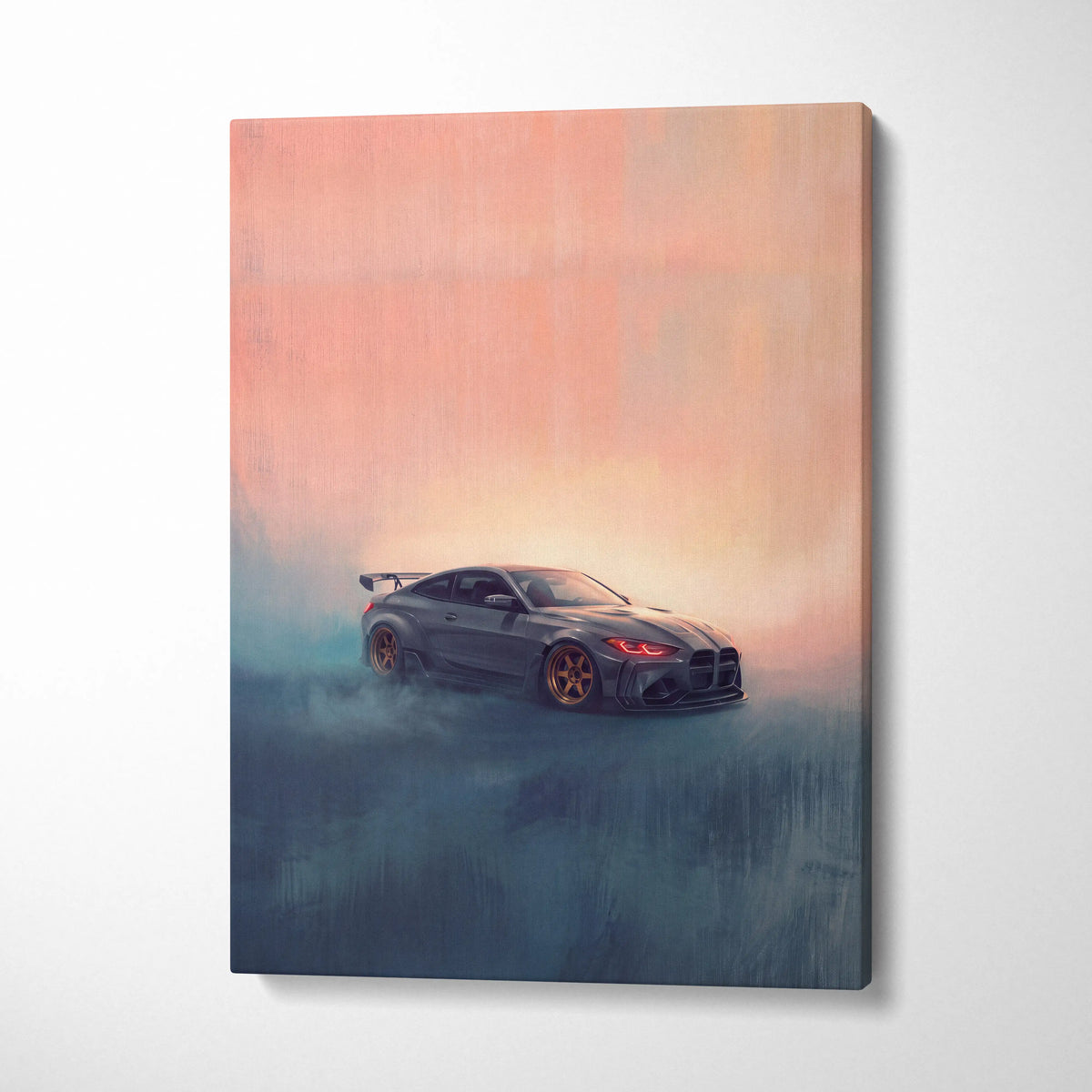 BMW M4 Inspired Automotive Wall Art, High Performance German Coupe Canvas Print