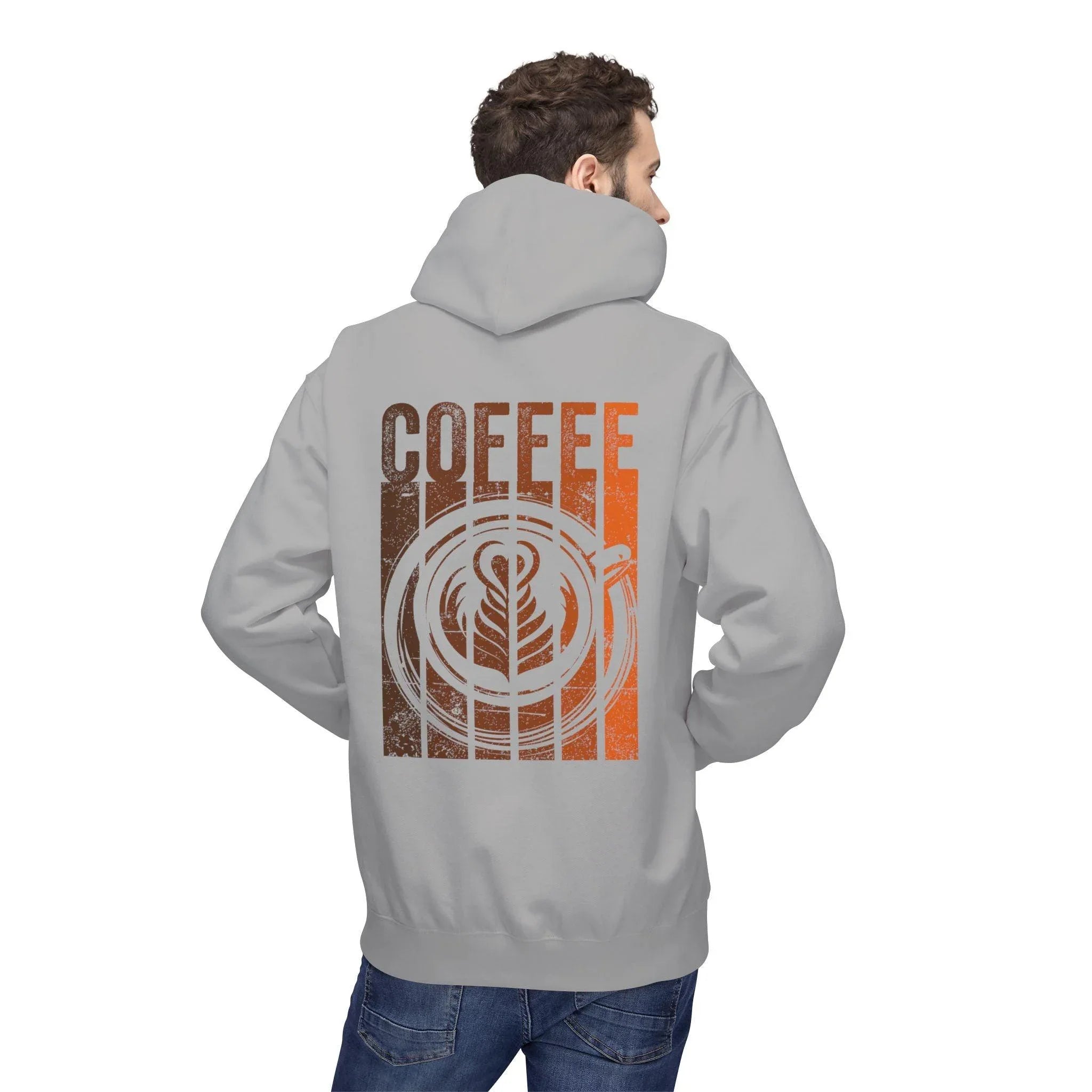 Chic Designer Coffee Fleece Pullover Hoodie for Ultimate Comfort
