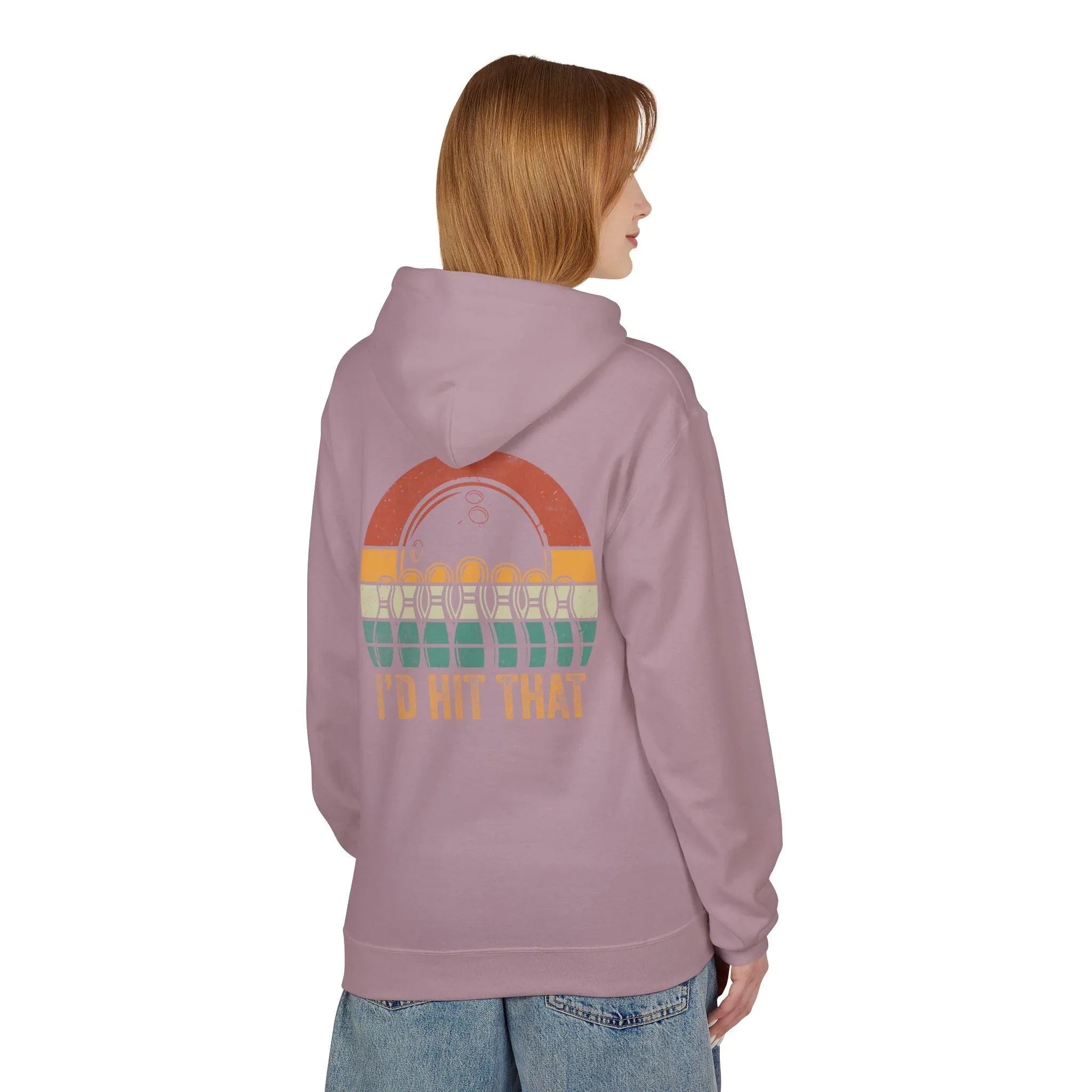 "I'd Hit That" Retro Bowling Cozy Fleece Hoodie for Ultimate Comfort