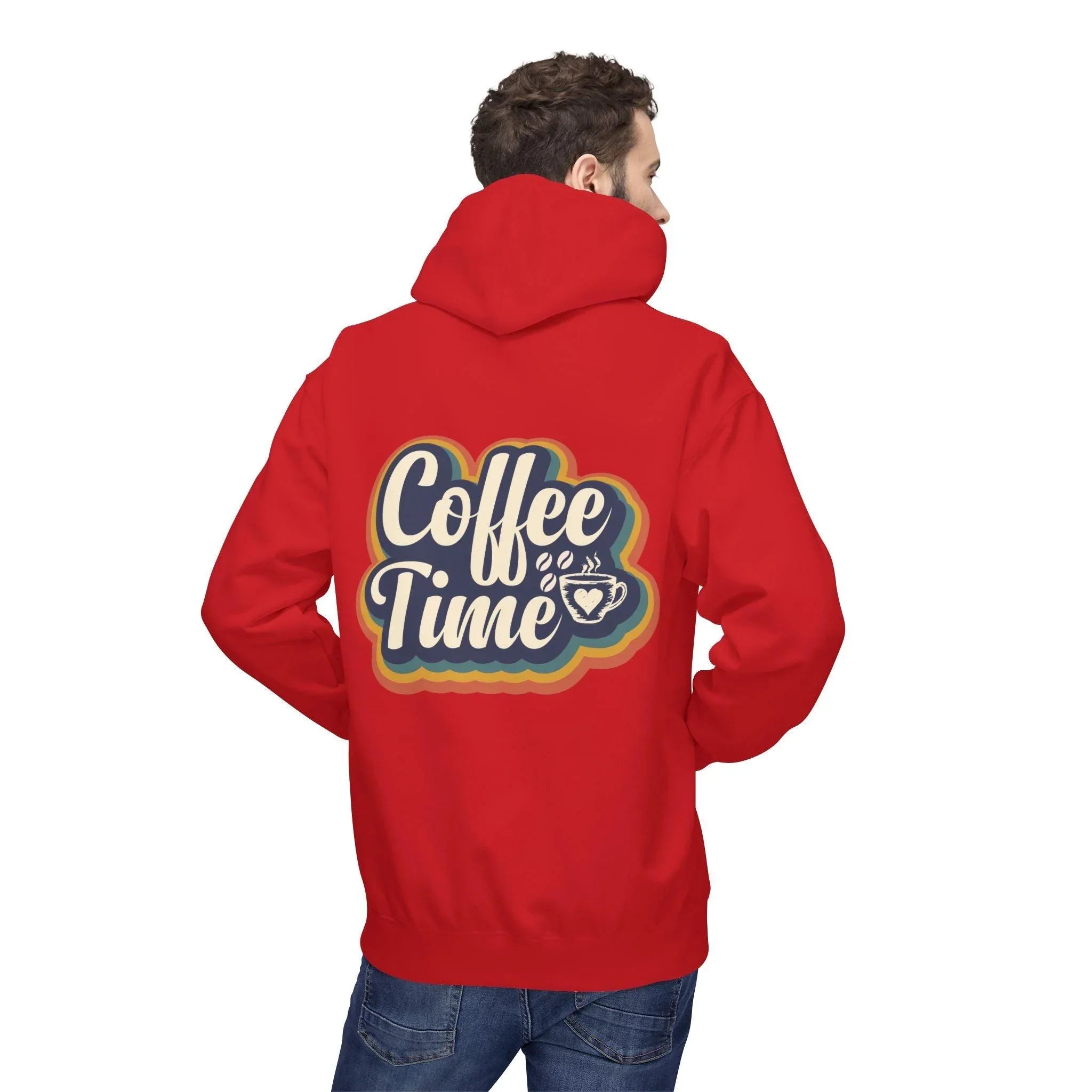 Cozy 'Coffee Time' Fleece Hoodie for Trendy Style and Comfort