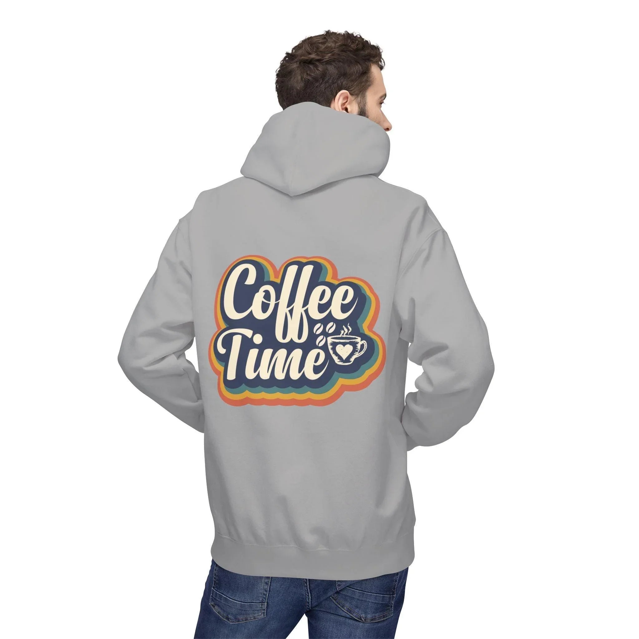Cozy 'Coffee Time' Fleece Hoodie for Trendy Style and Comfort
