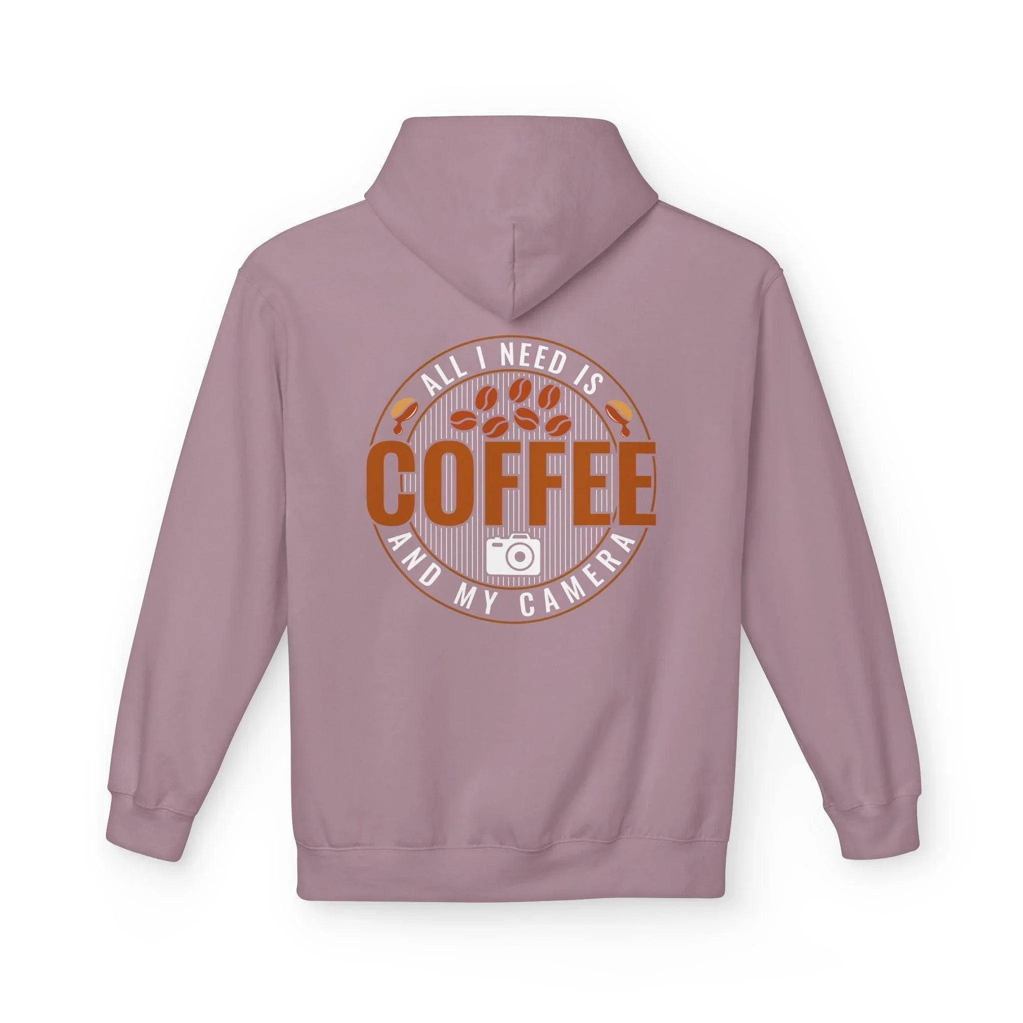 Cozy Photographer's Dream: 'All I Need is My Coffee' Fleece Hoodie