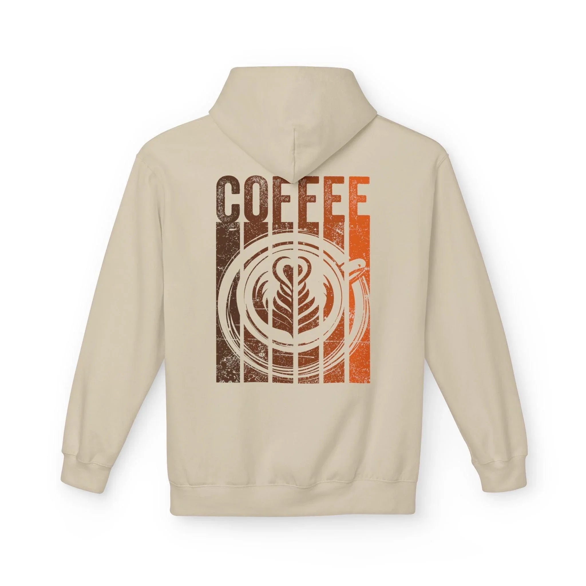 Chic Designer Coffee Fleece Pullover Hoodie for Ultimate Comfort