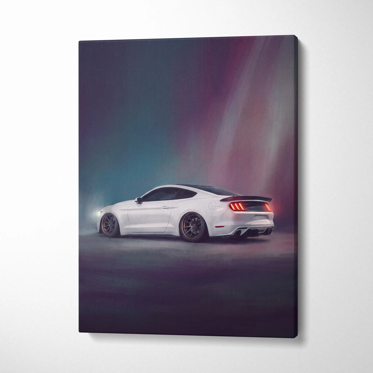 Ford Mustang Inspired Car Wall Art, Custom Muscle Car Canvas Print for Office