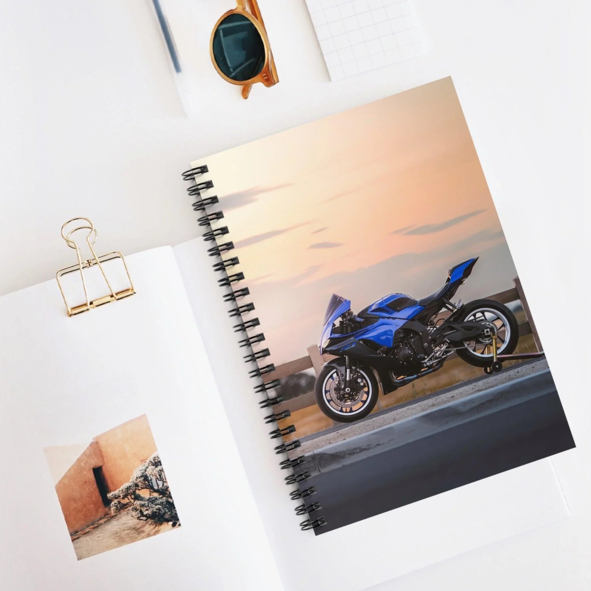 Yamaha R1 Motorcycle Spiral Notebook #015 - Throttle Designs