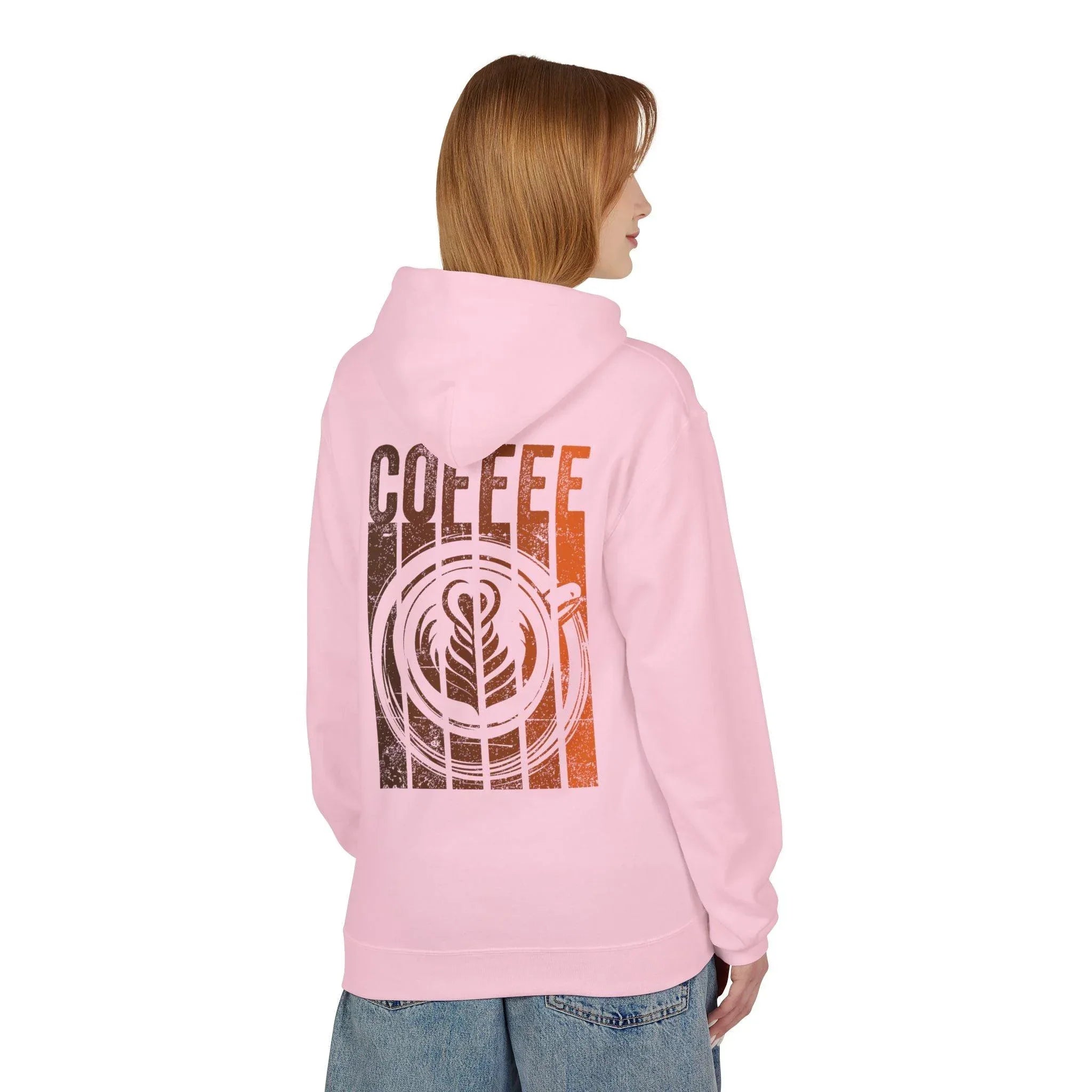 Chic Designer Coffee Fleece Pullover Hoodie for Ultimate Comfort