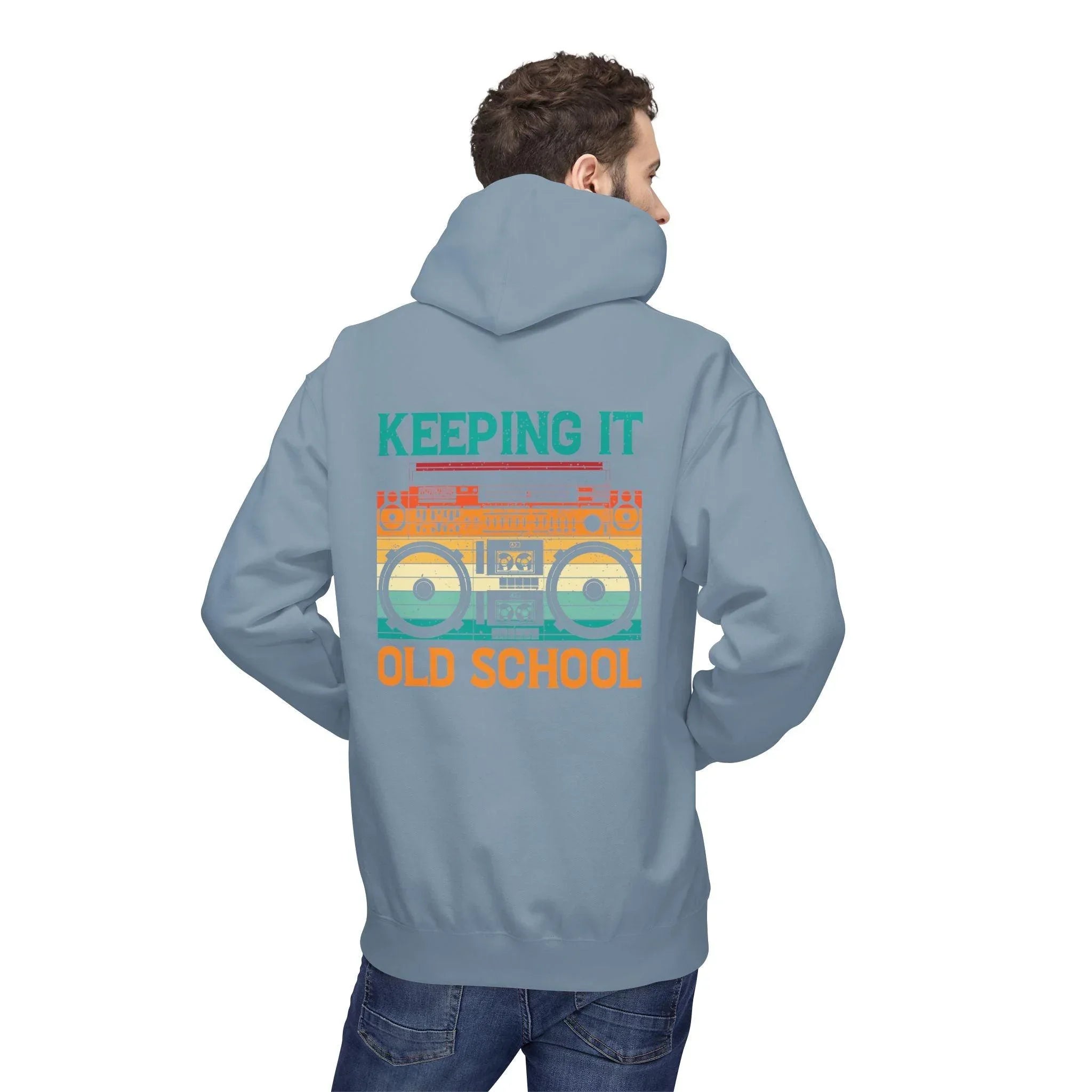 Ultimate Comfort Premium Old School Boombox Fleece Hoodie