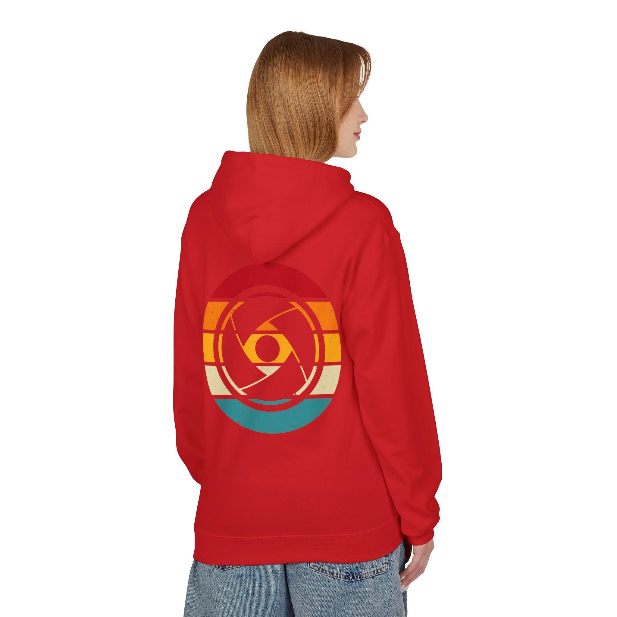 Cozy Photographer's Hoodie with Retro Aperture Design for Creative Souls