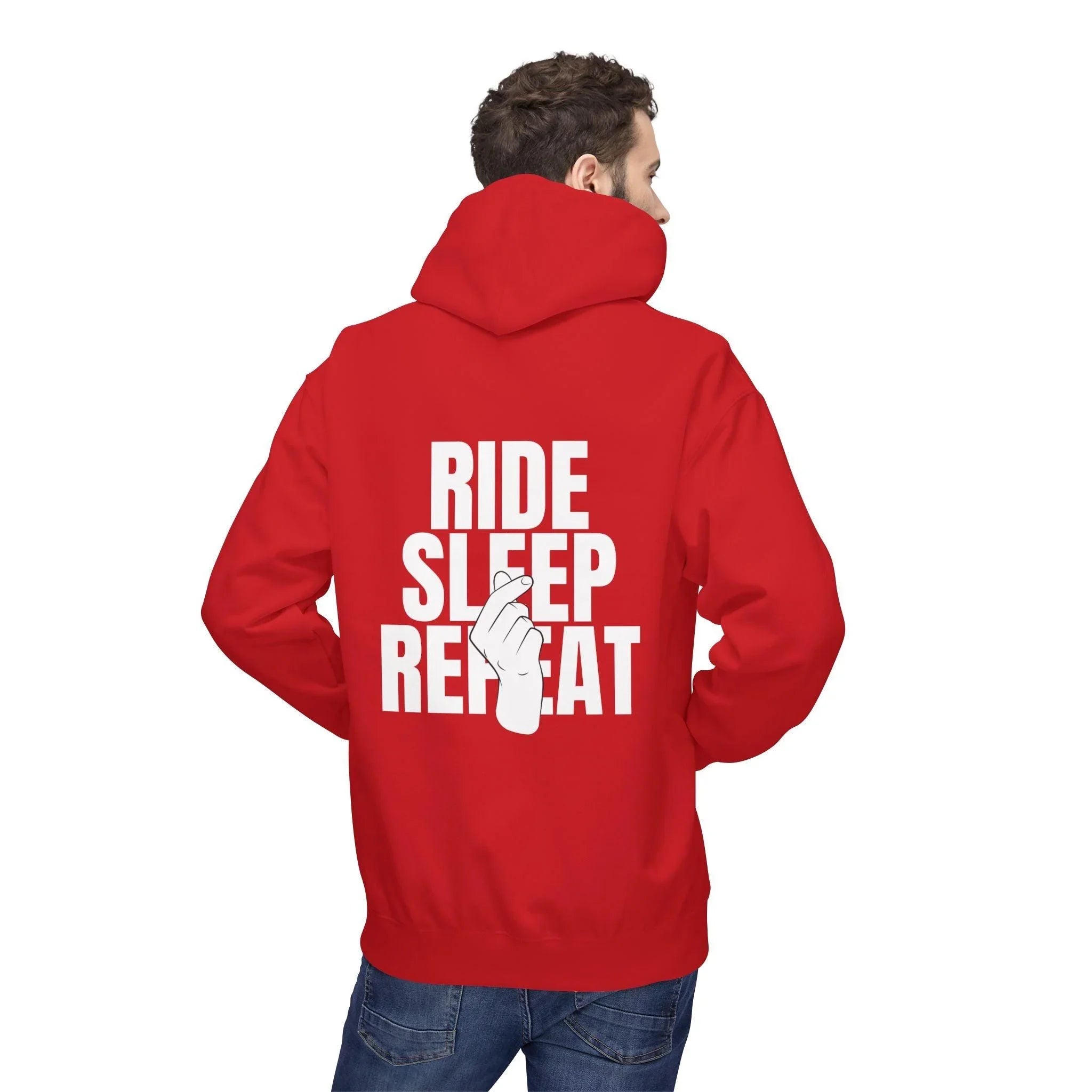 Cozy Comfort "Ride, Sleep, Repeat" Fleece Hoodie