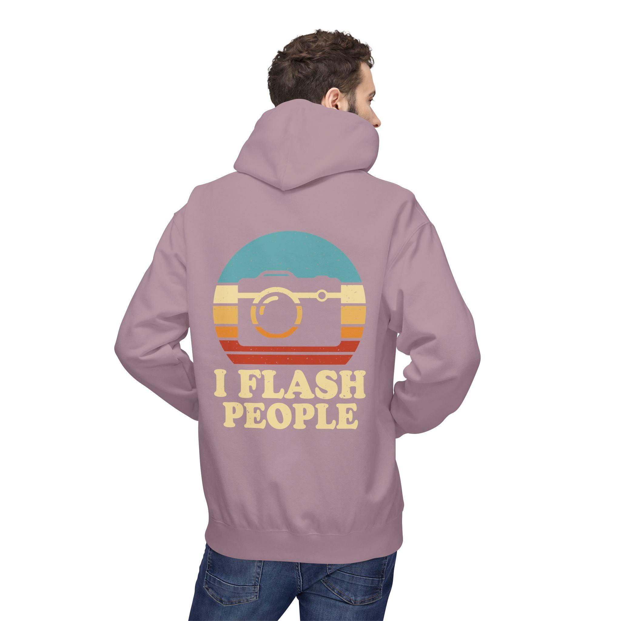 "I Flash People" Photography Enthusiast Fleece Hoodie - Stylish & Cozy Comfort