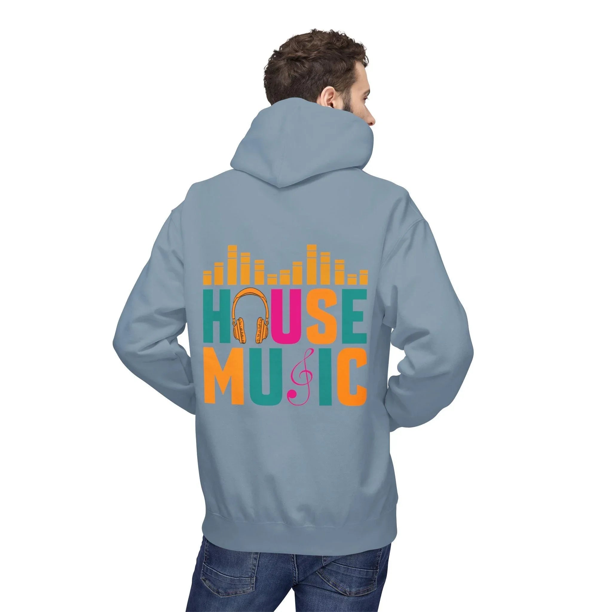 House Music Vibes Fleece Hoodie - Stylish Comfort for Music Lovers