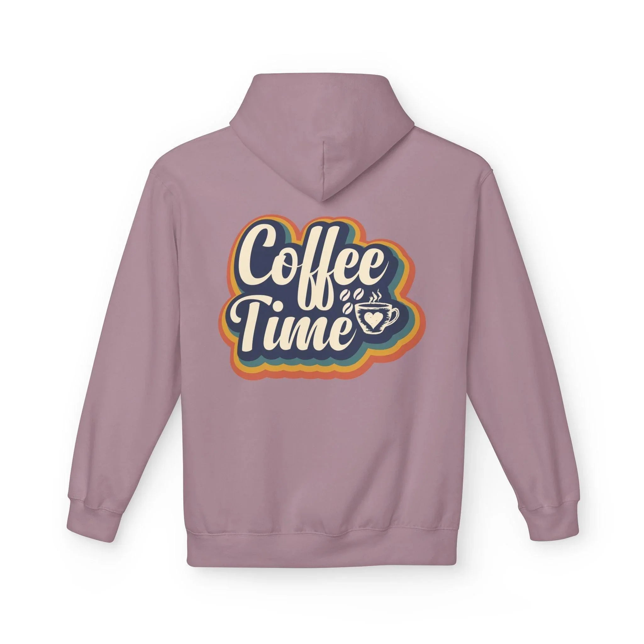 Cozy 'Coffee Time' Fleece Hoodie for Trendy Style and Comfort