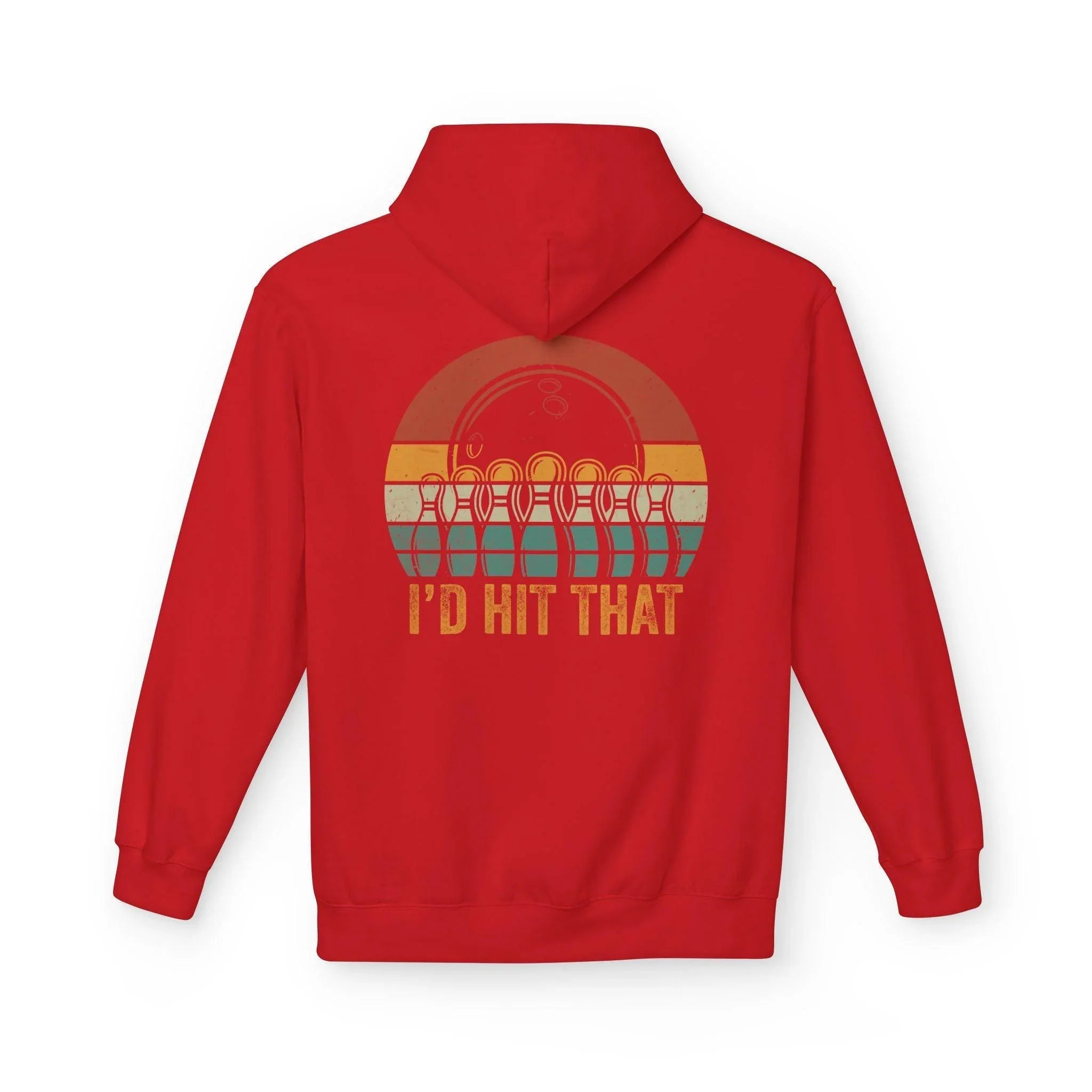 "I'd Hit That" Retro Bowling Cozy Fleece Hoodie for Ultimate Comfort