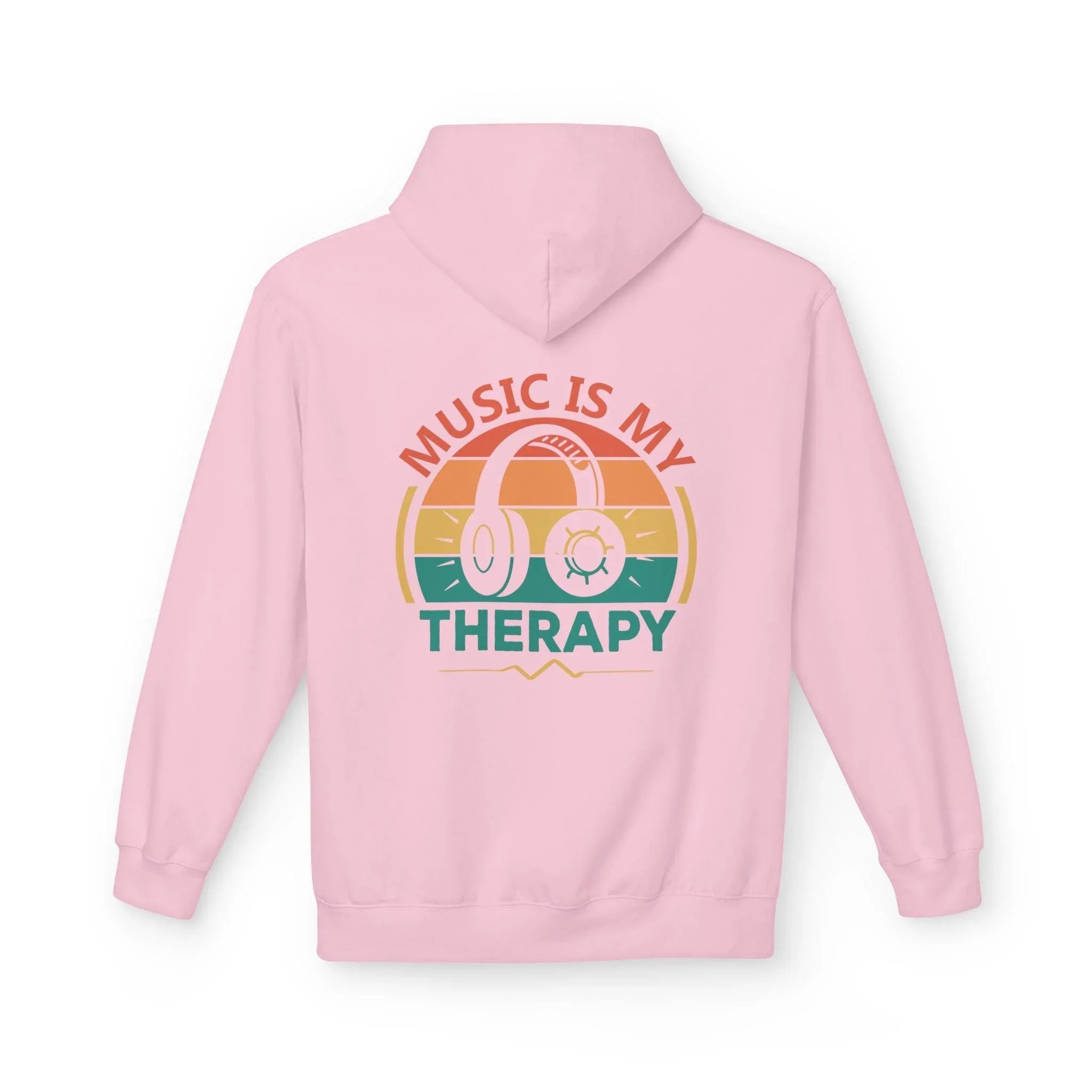 Cozy "Music Is My Therapy" Fleece Hoodie for Ultimate Comfort and Style