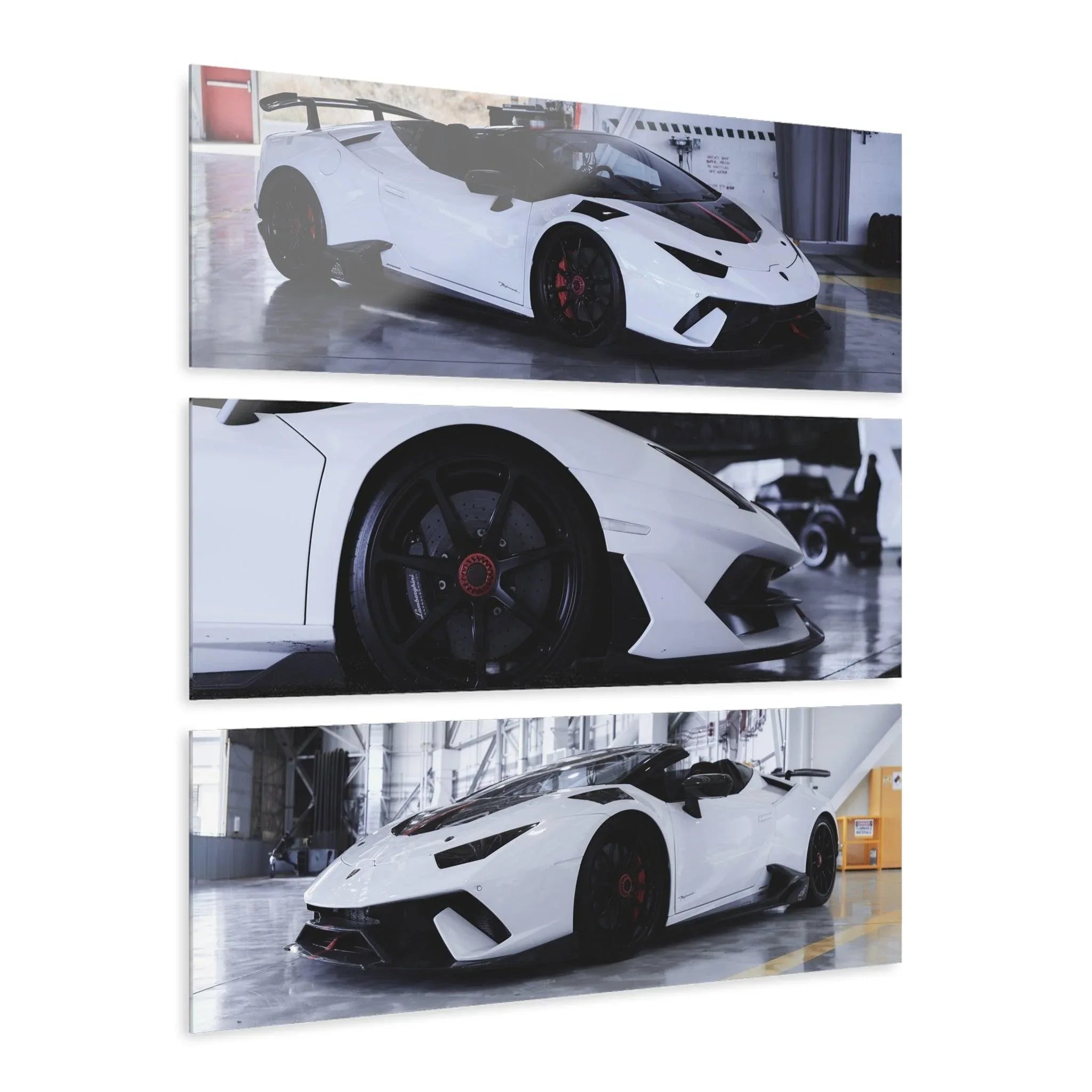 Lamborghini Huracan 3-Piece Acrylic Wall Art #001 for Decor