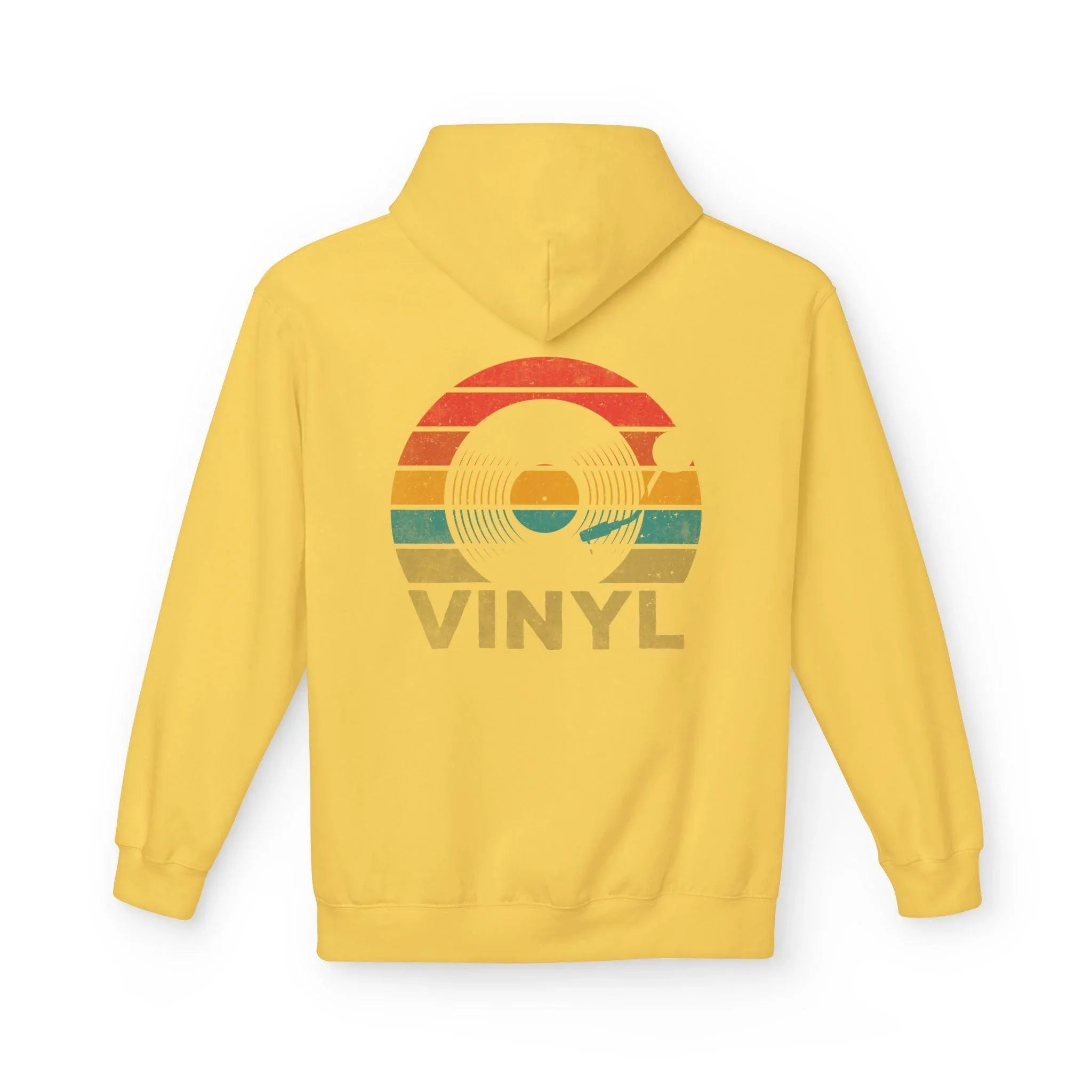 Cozy Vintage Music Vinyl Fleece Hoodie for Ultimate Style and Comfort