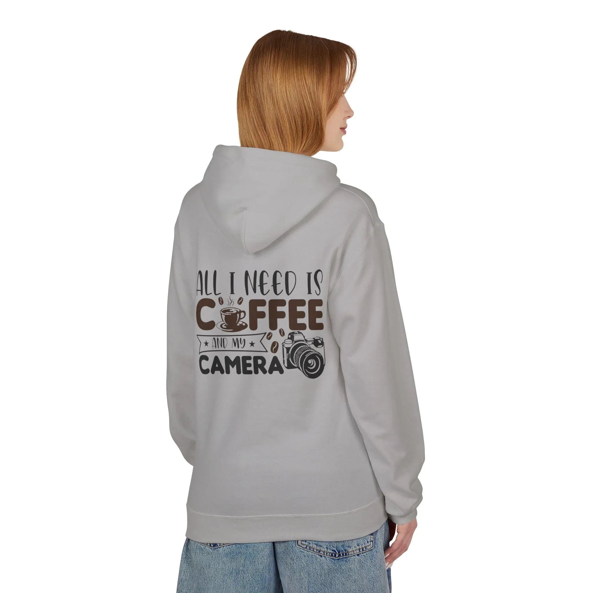 Cozy Photographer's Coffee Fleece Hoodie for Style and Comfort