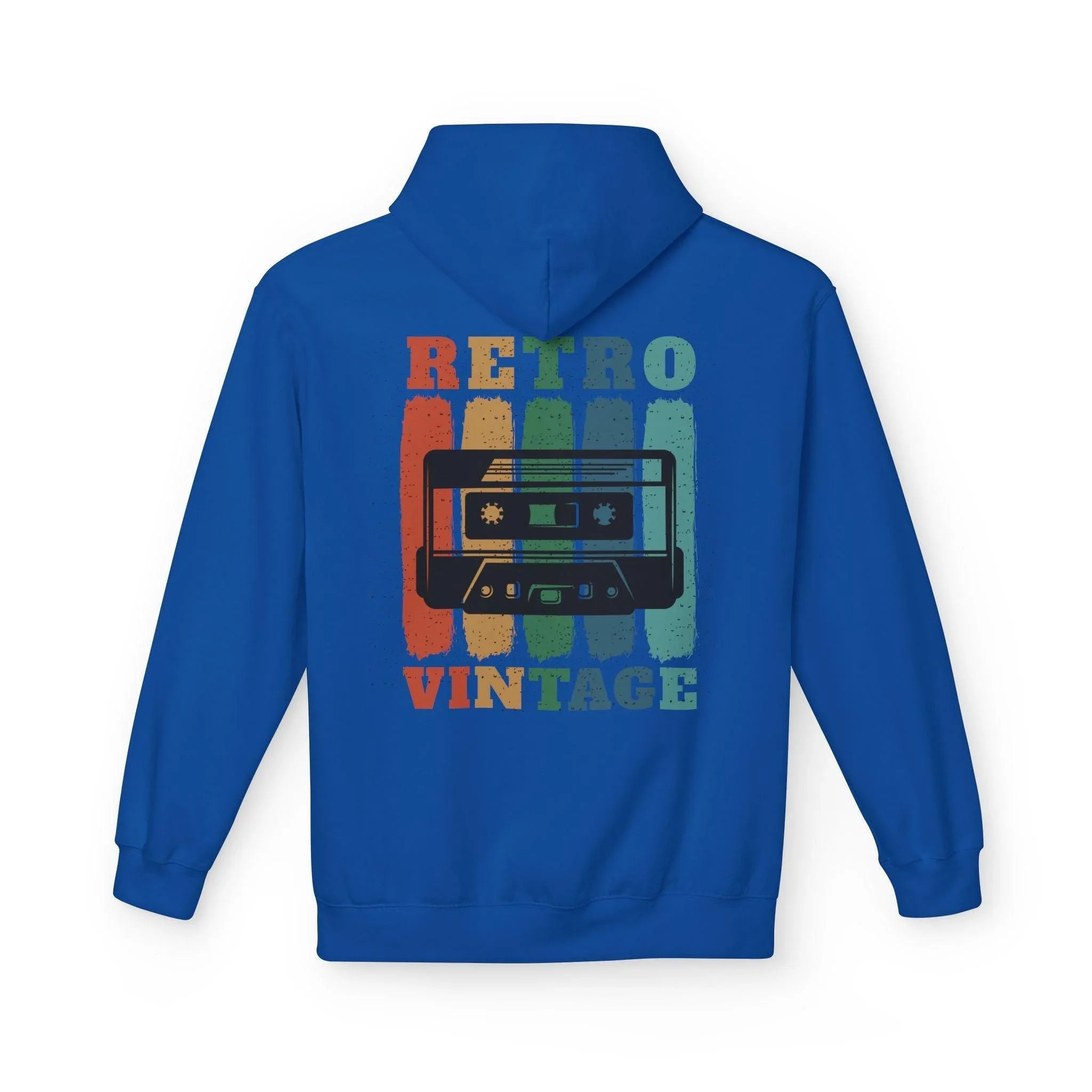 Cozy Retro Vibes: Premium Vintage Cassette Fleece Hoodie