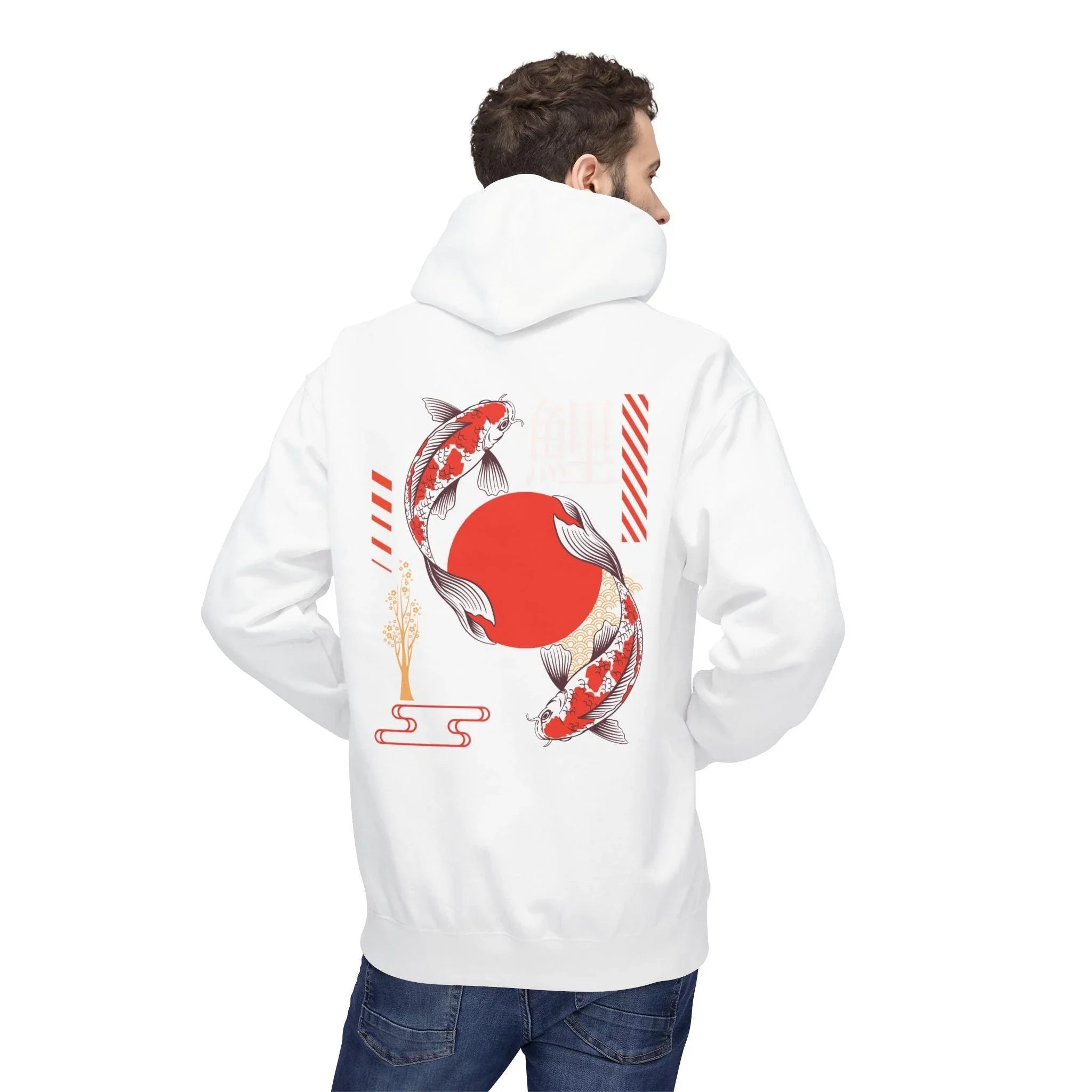 Koi Fish Streetwear Fleece Hoodie - Ultimate Comfort Meets Stylish Design