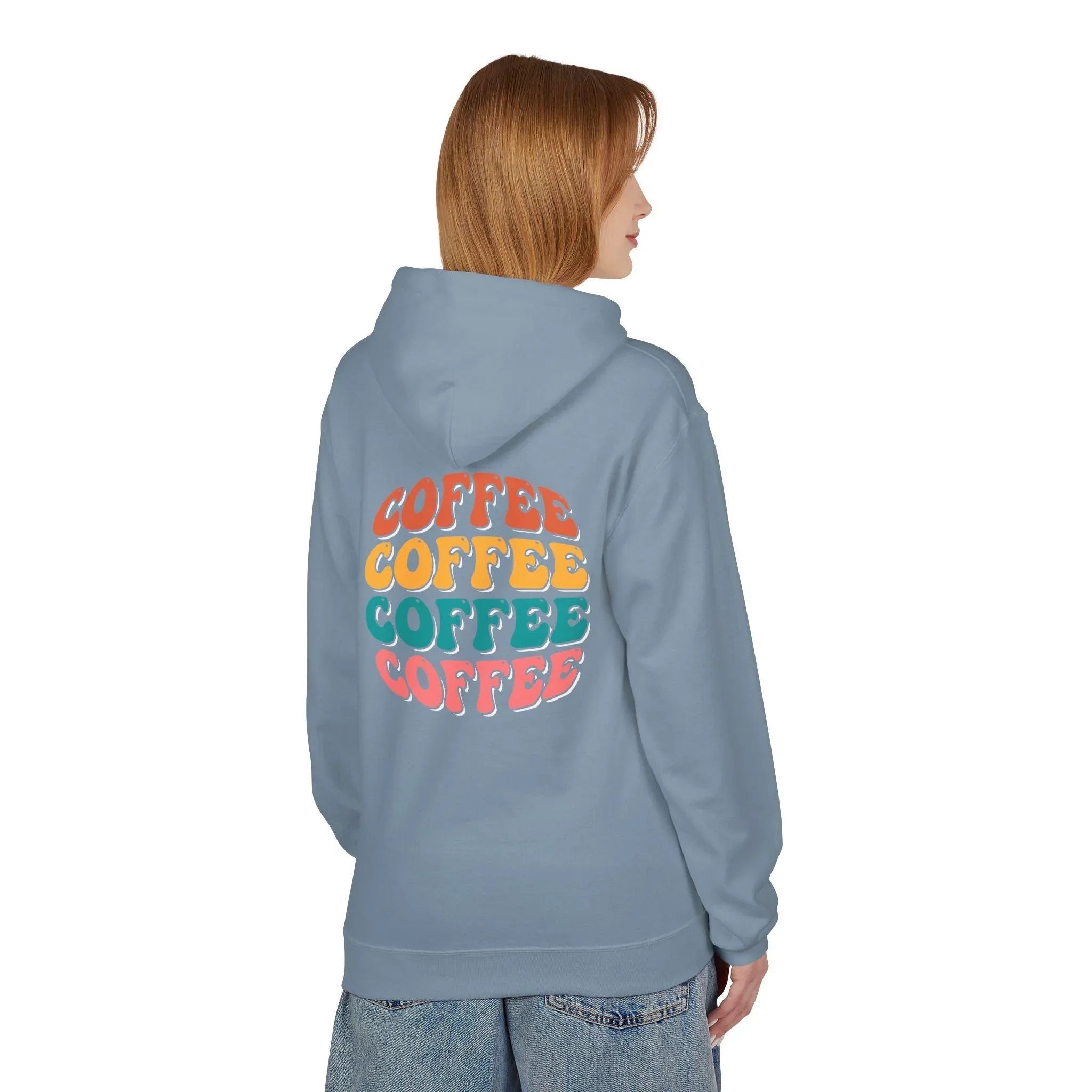 Cozy Chic Groovy Coffee Fleece Hoodie for Ultimate Comfort