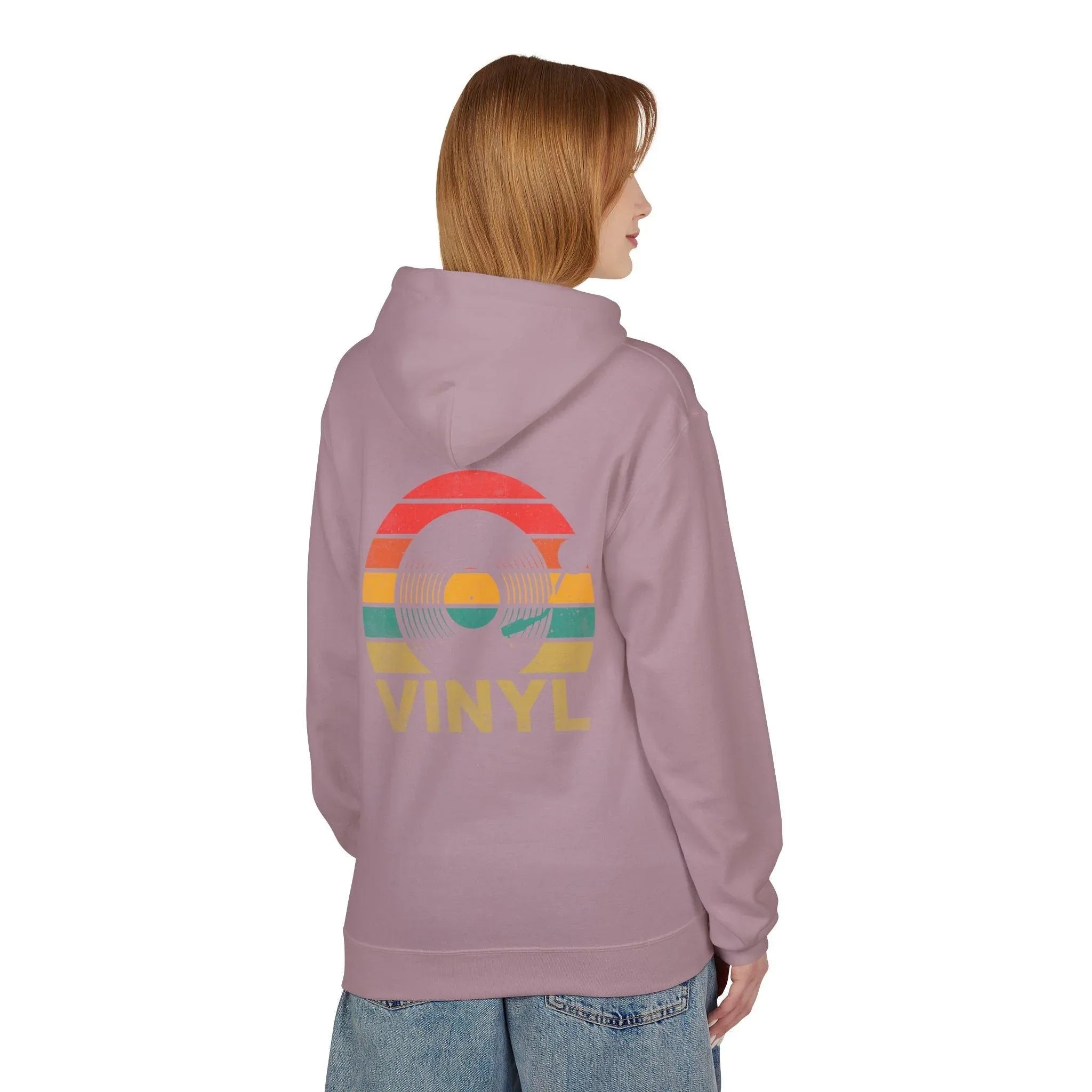 Cozy Vintage Music Vinyl Fleece Hoodie for Ultimate Style and Comfort