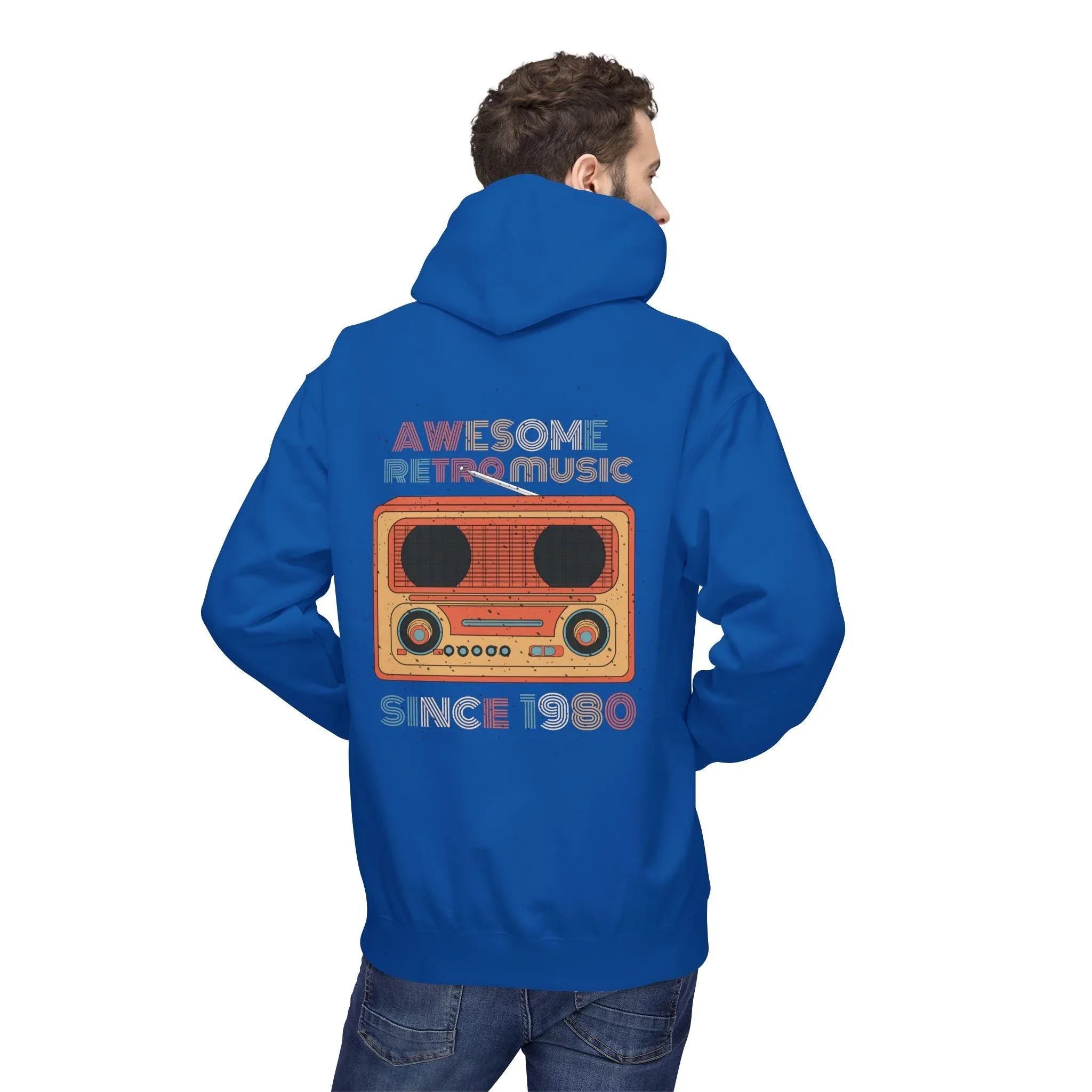 Stylish Retro Music Fleece Hoodie for Ultimate Comfort