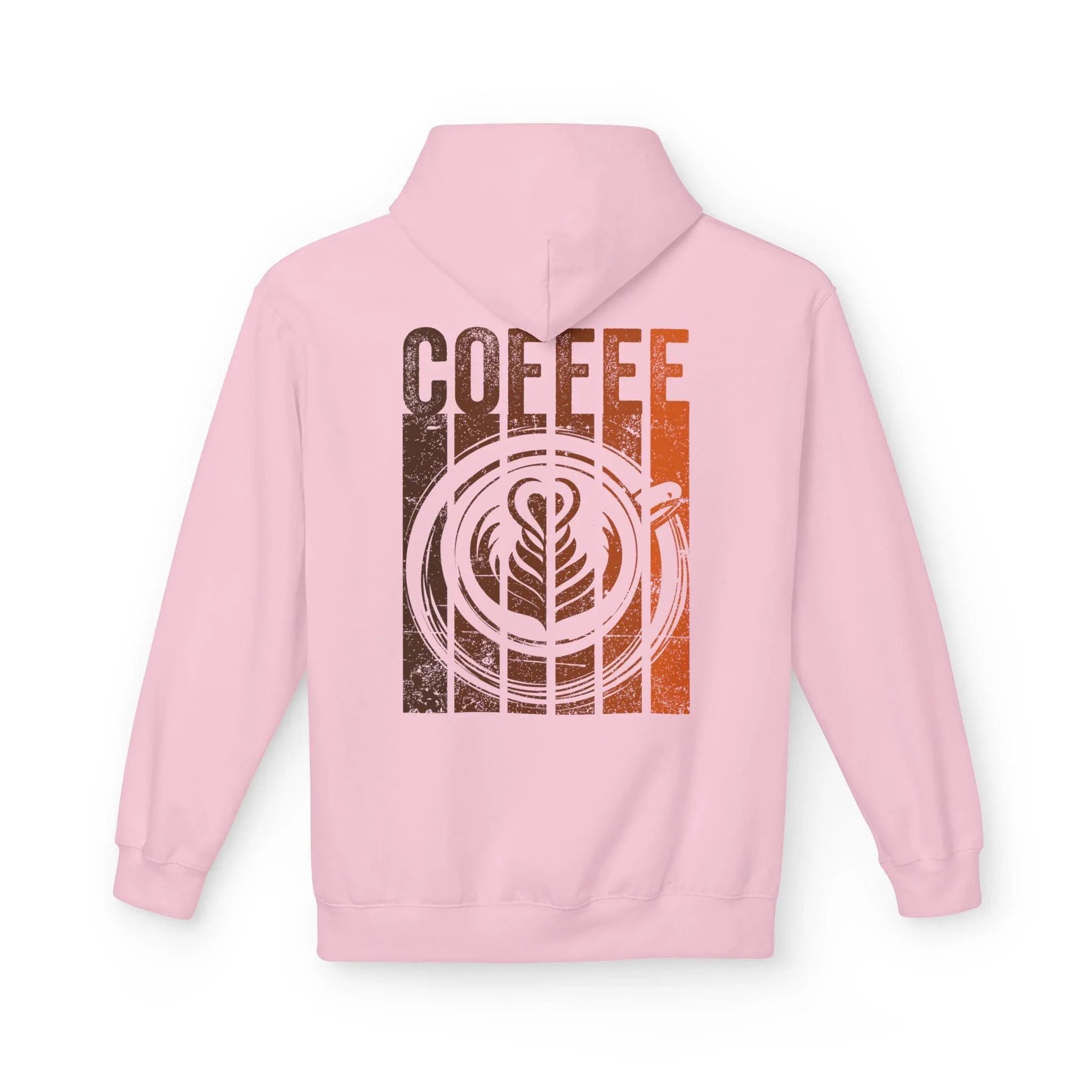 Chic Designer Coffee Fleece Pullover Hoodie for Ultimate Comfort