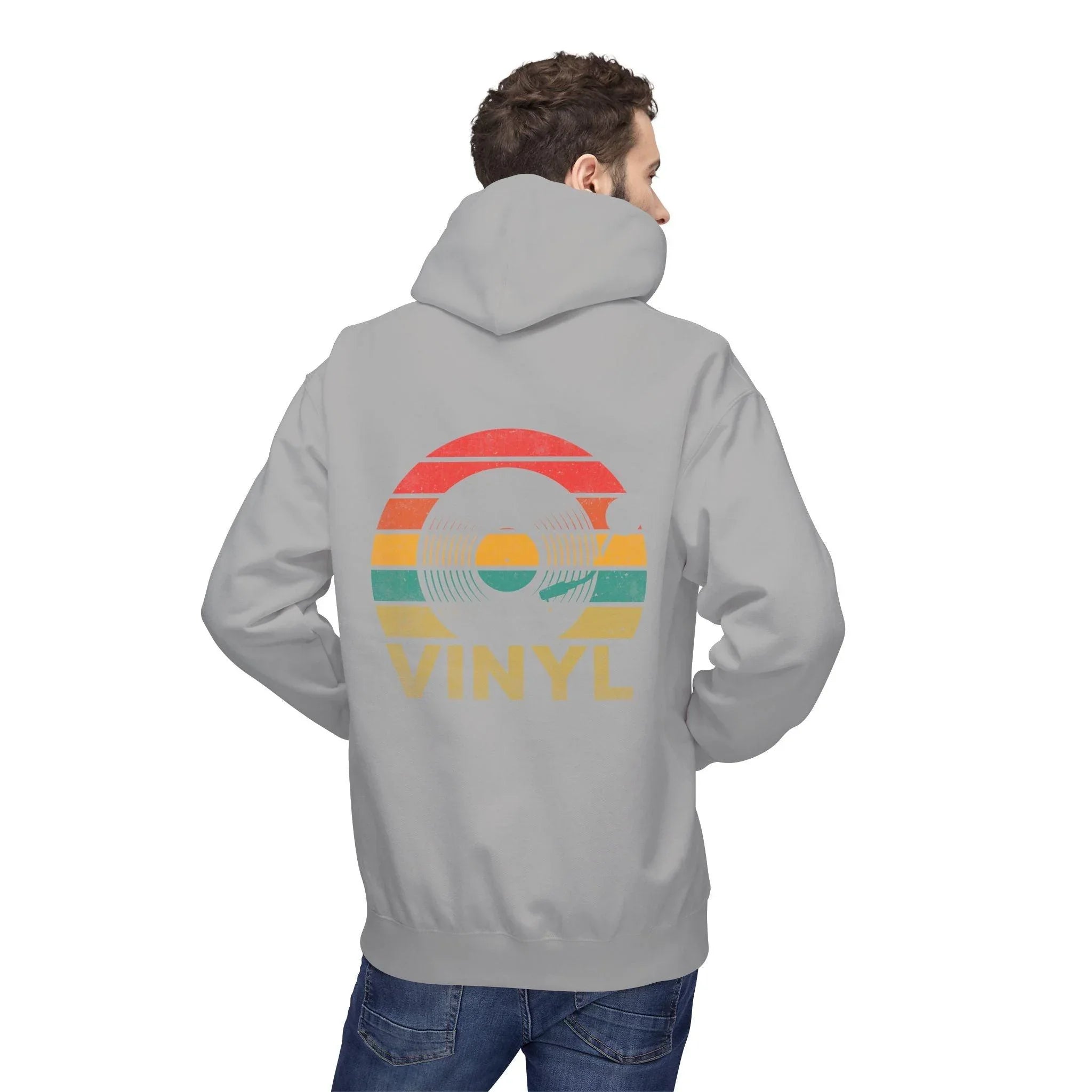Cozy Vintage Music Vinyl Fleece Hoodie for Ultimate Style and Comfort