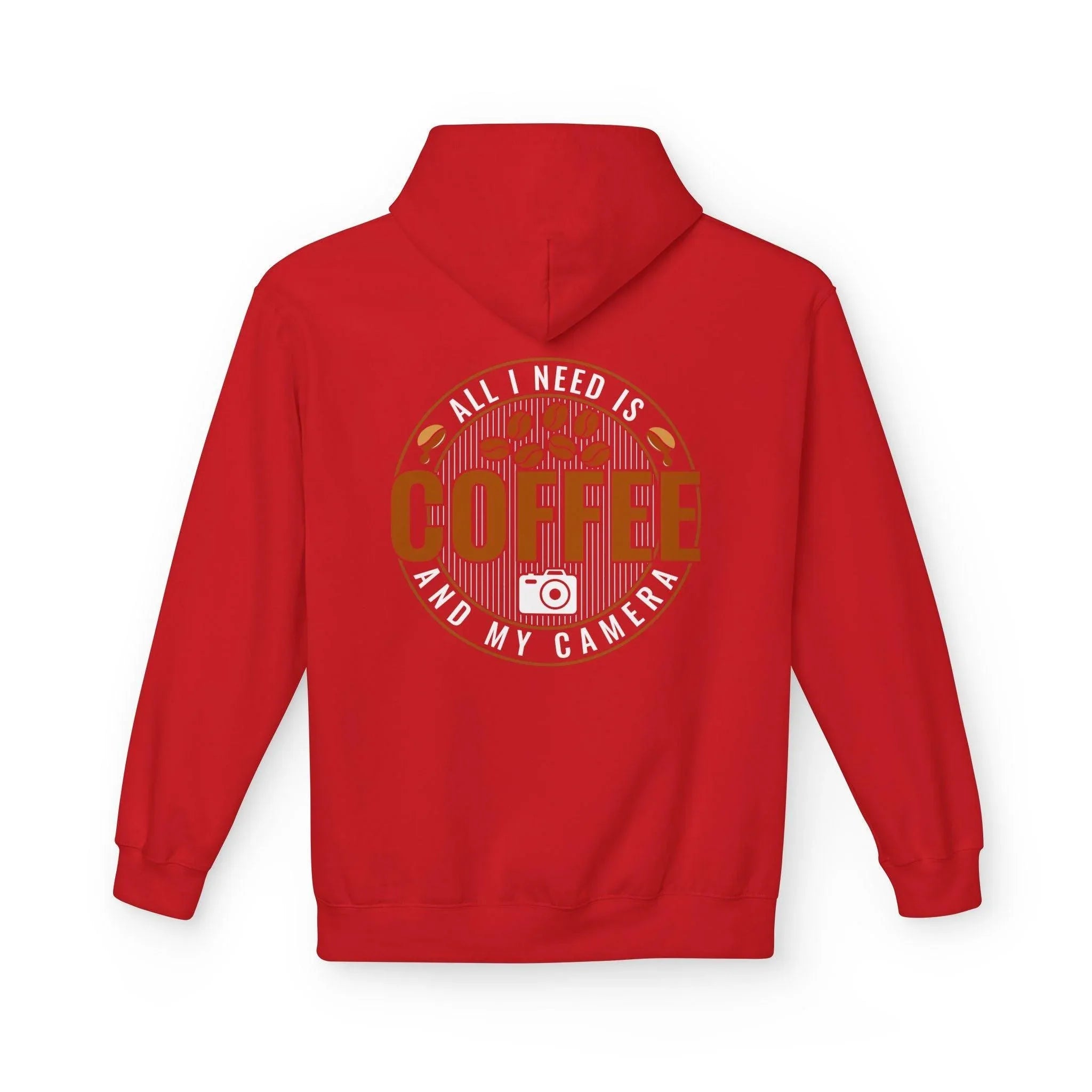 Cozy Photographer's Dream: 'All I Need is My Coffee' Fleece Hoodie