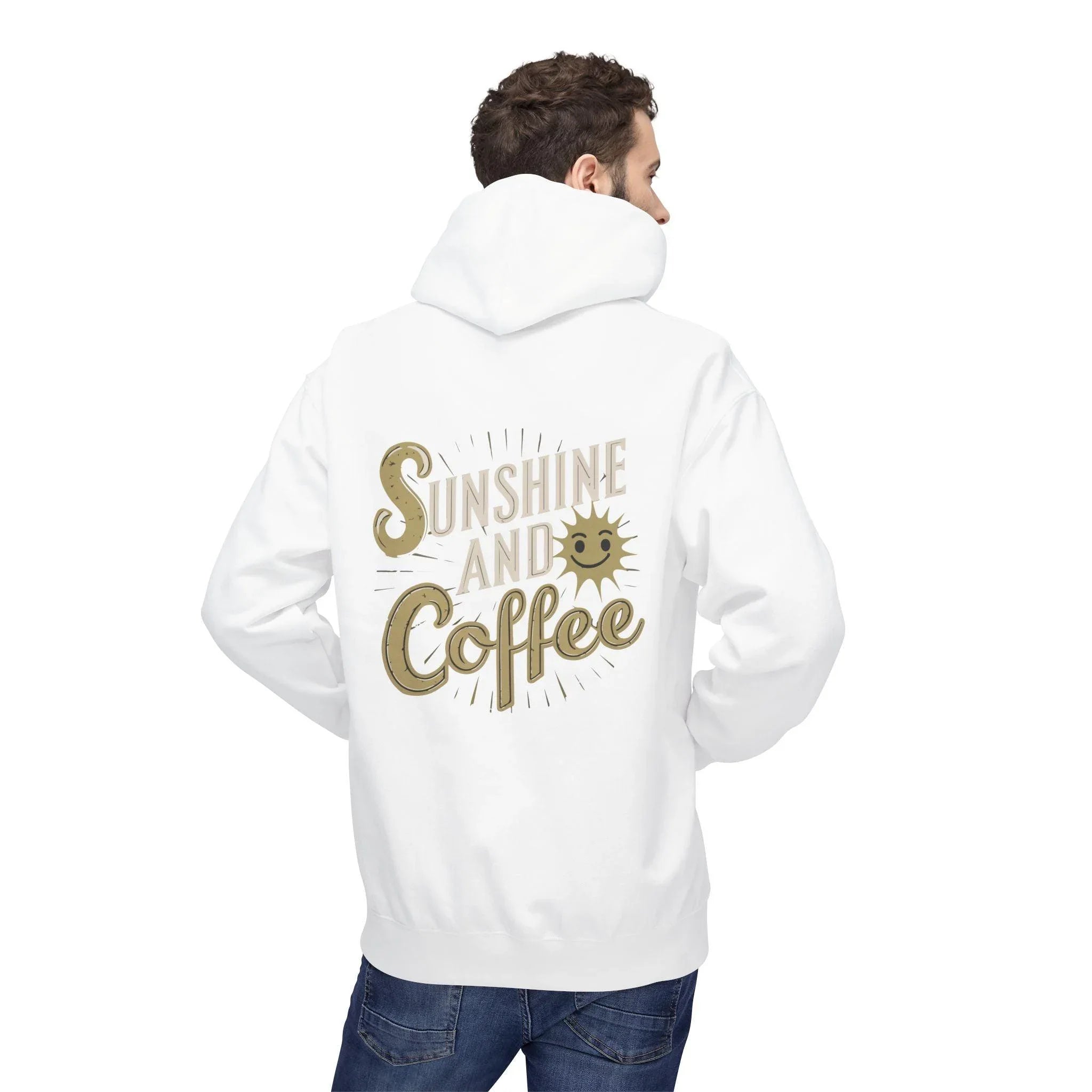 Cozy Sunshine & Coffee Fleece Pullover Hoodie