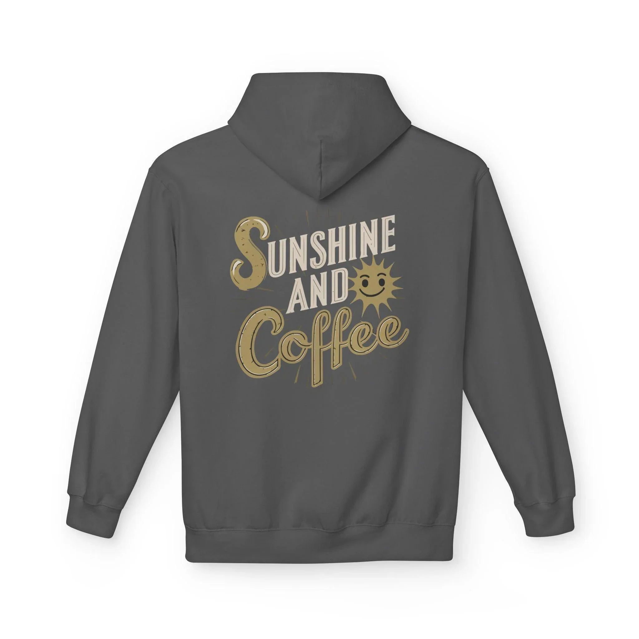 Cozy Sunshine & Coffee Fleece Pullover Hoodie