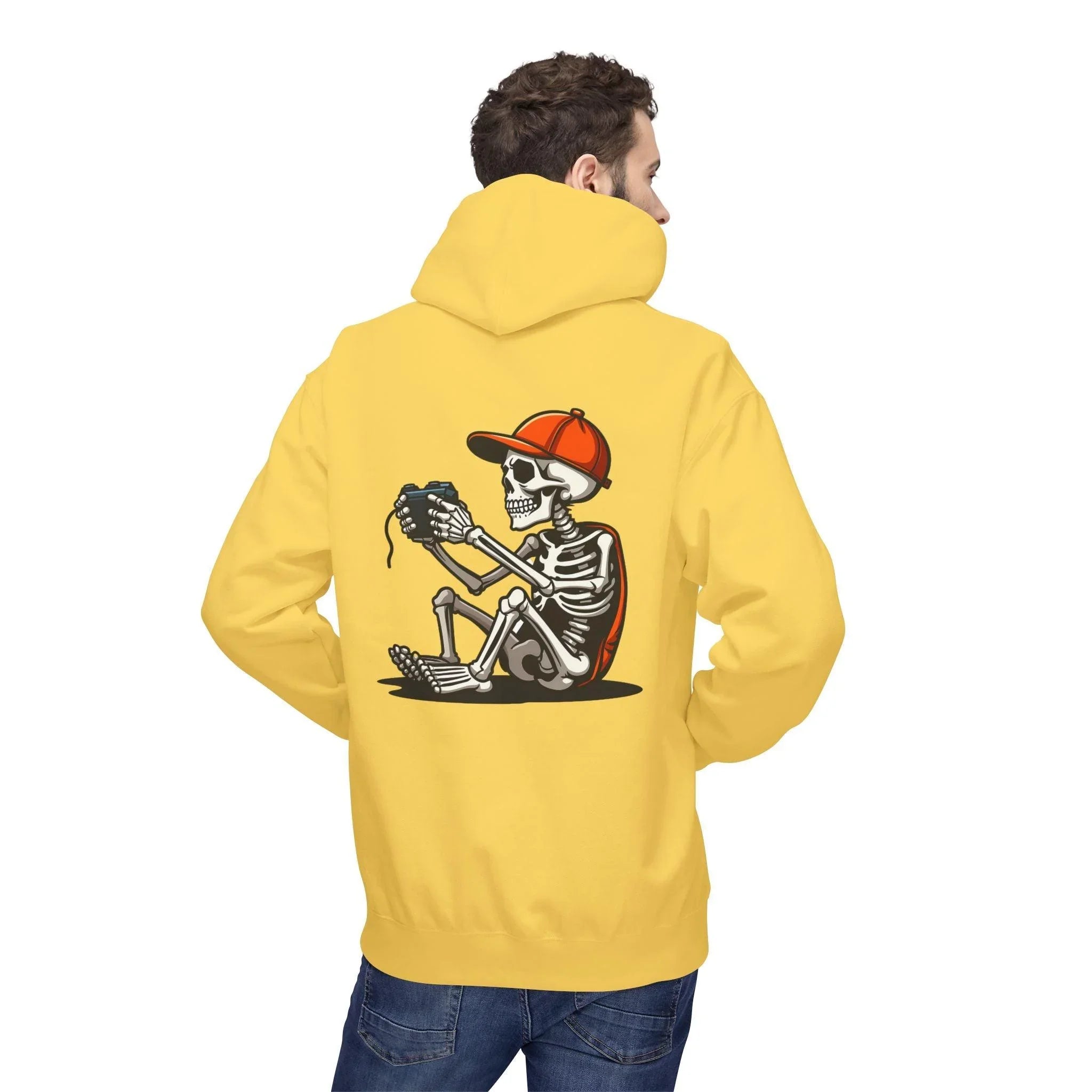 Ultimate Skeleton Gamer Fleece Pullover Hoodie for Comfort and Style