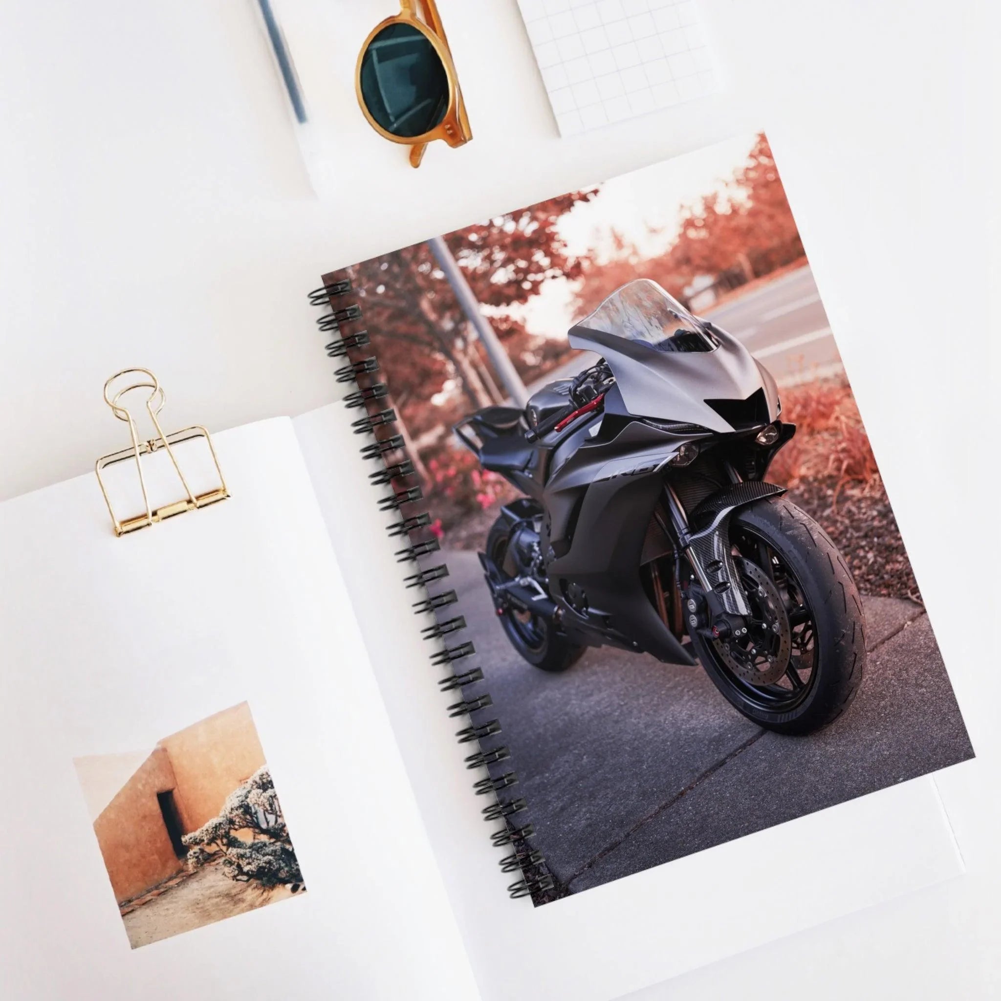 Yamaha R6 Motorcycle Spiral Notebook #004 - Throttle Designs